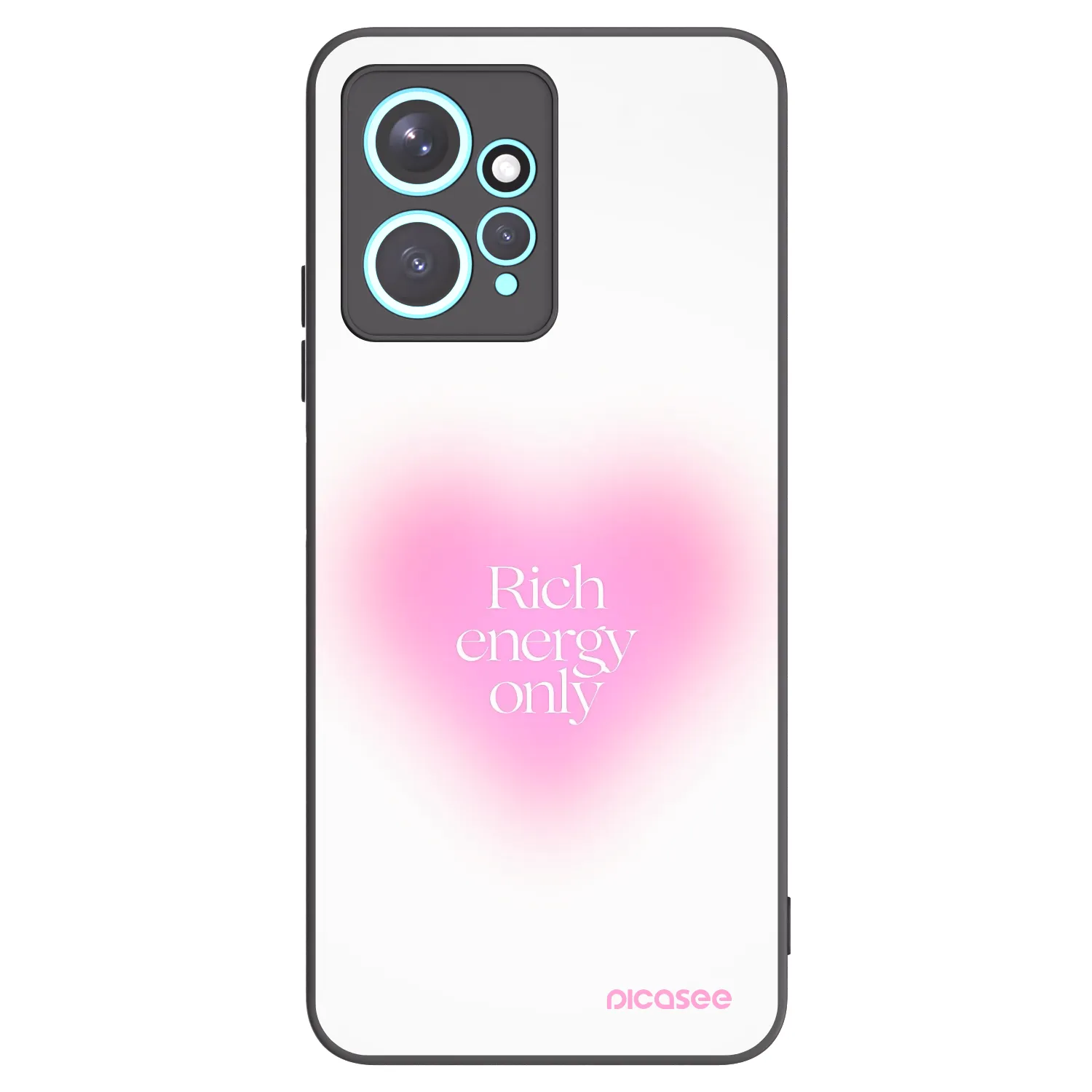 Picasee silikonowe czarne etui na Xiaomi Redmi Note 12 4G - Rich Energy