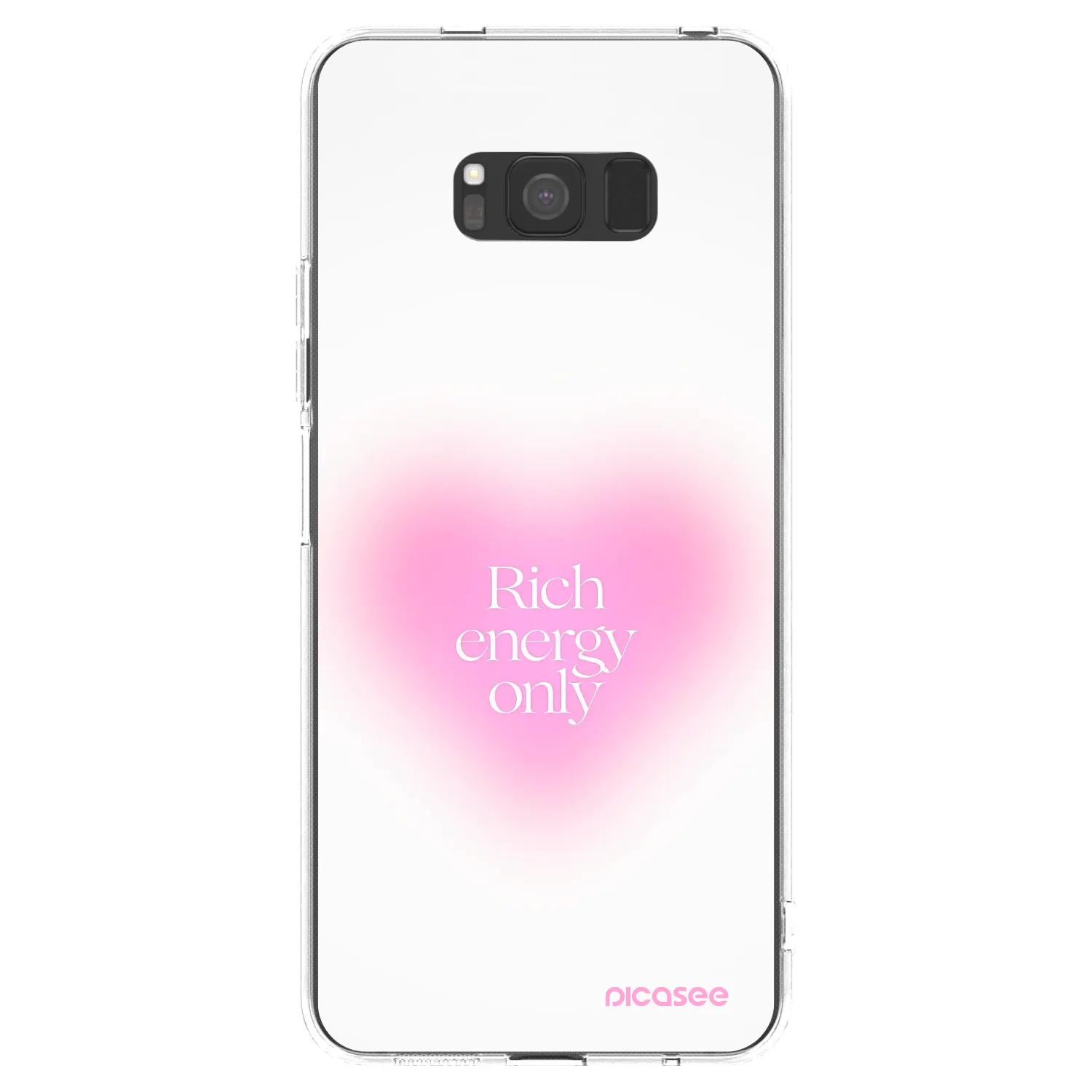 Picasee silikonowe przeźroczyste etui na Samsung Galaxy S8 G950F - Rich Energy