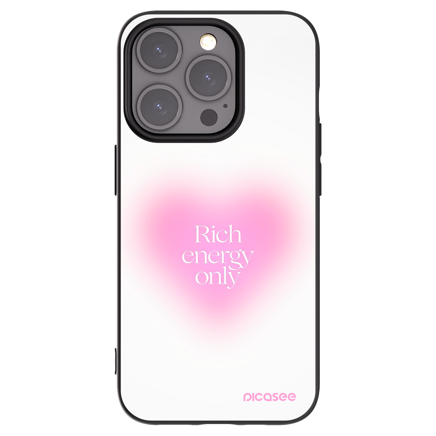 Picasee silikonowe czarne etui na Apple iPhone 15 Pro - Rich Energy