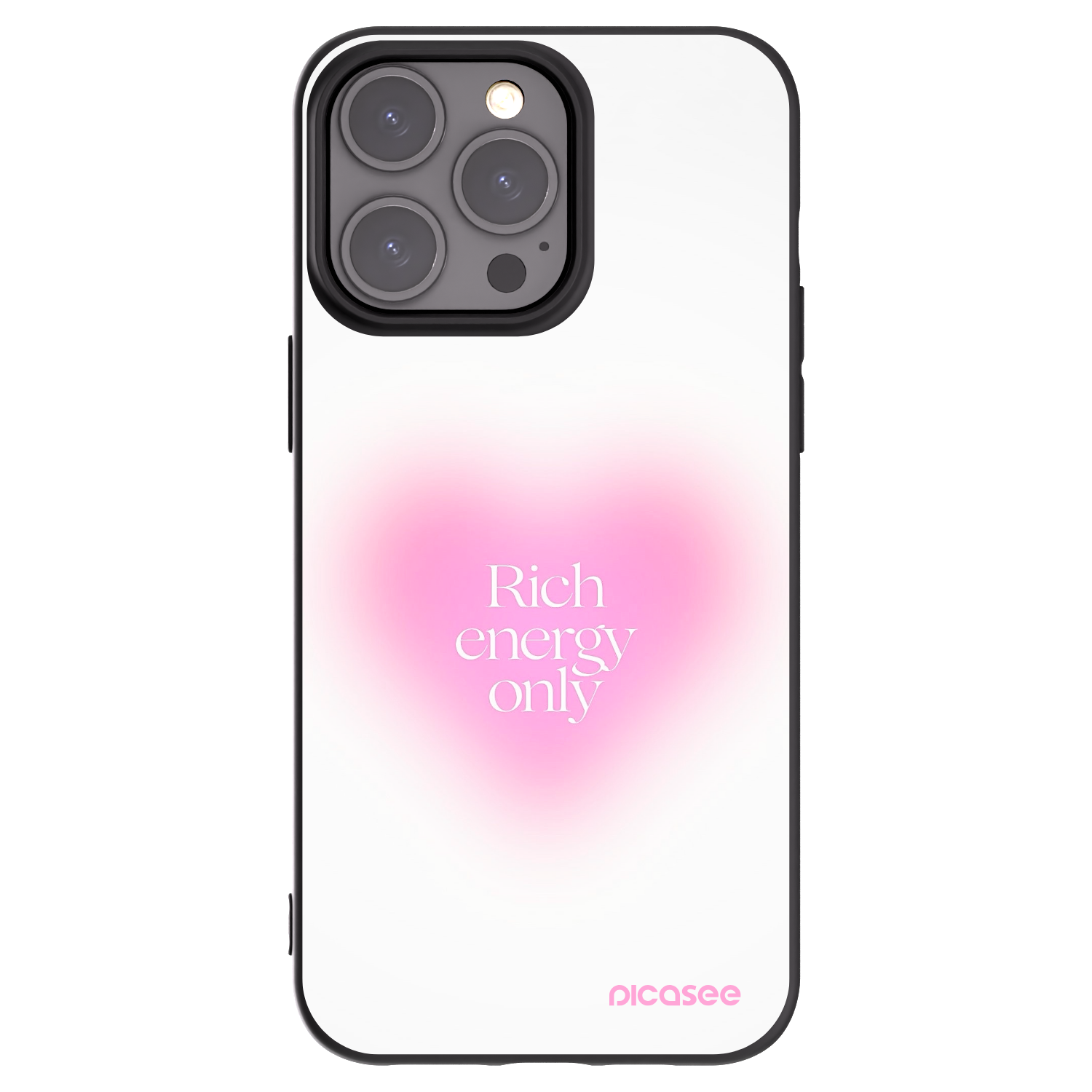 Picasee silikonowe czarne etui na Apple iPhone 15 Pro Max - Rich Energy