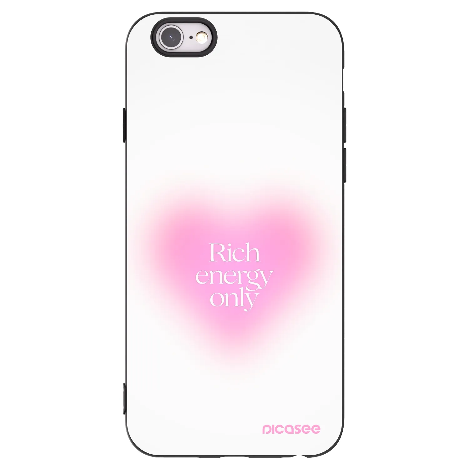 Picasee silikonowe czarne etui na Apple iPhone 6/6S - Rich Energy