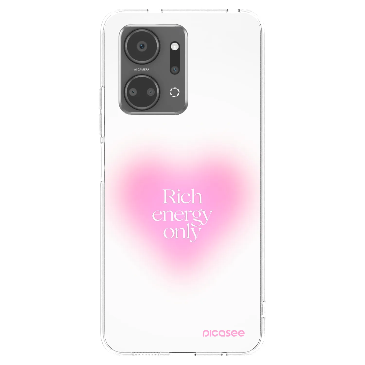 Picasee silikonowe przeźroczyste etui na Honor X7a - Rich Energy