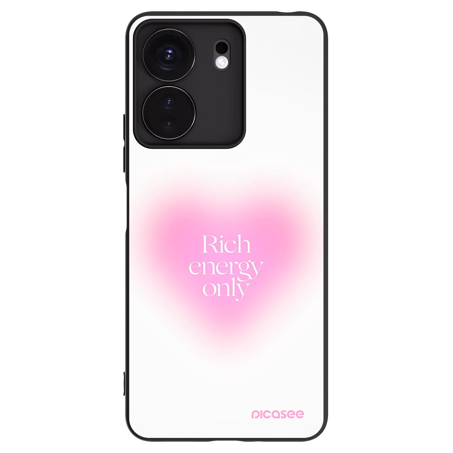 Picasee silikonowe czarne etui na Xiaomi Redmi 13C 4G - Rich Energy