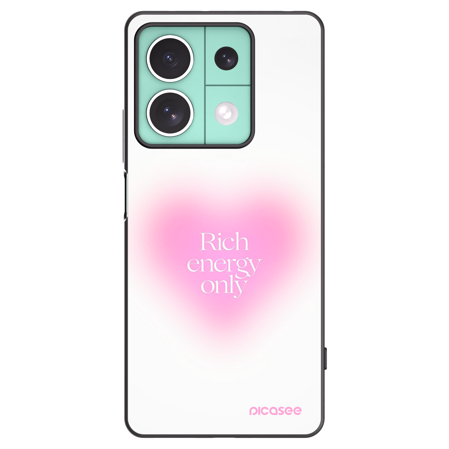 Picasee silikonowe czarne etui na Xiaomi Redmi Note 13 5G - Rich Energy
