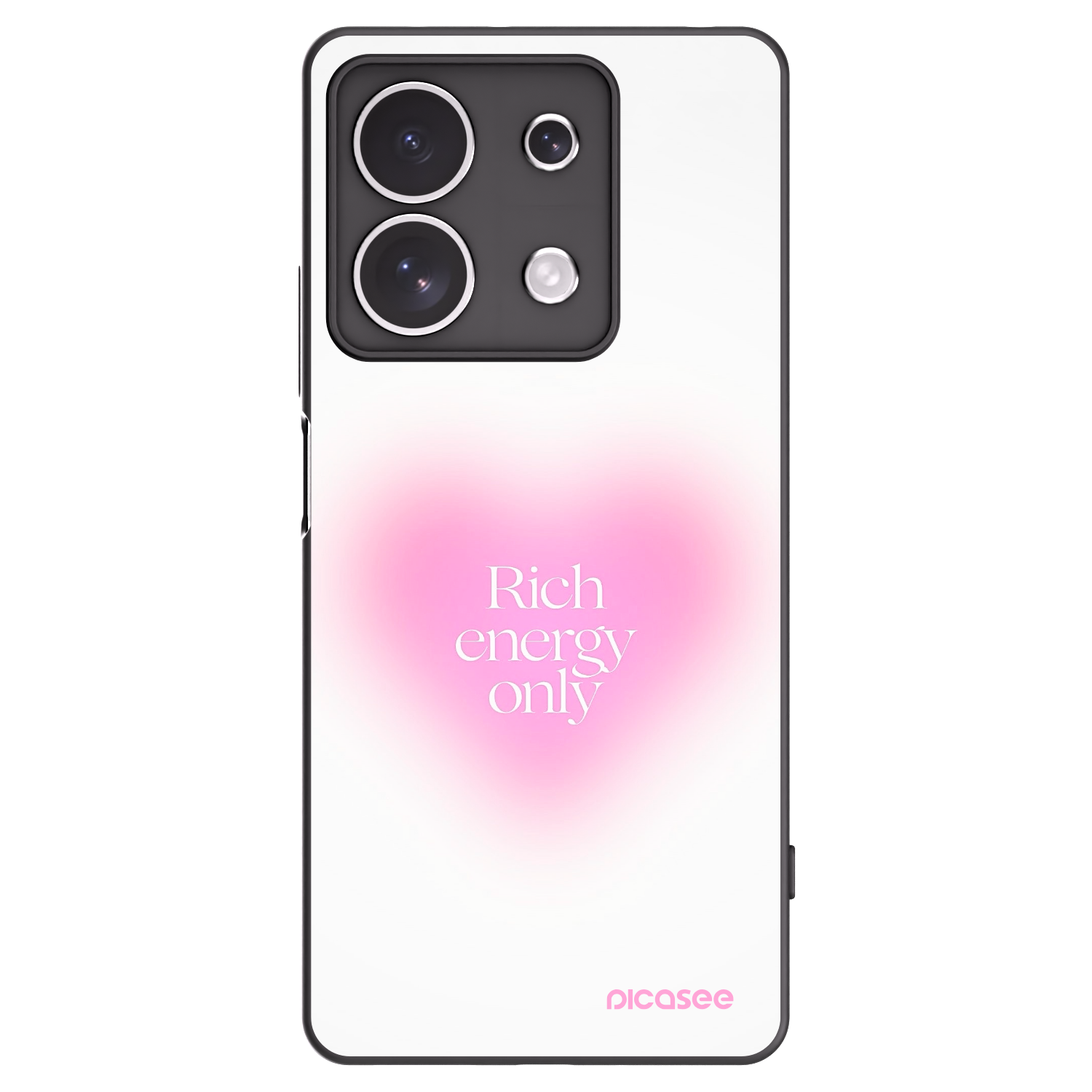 Picasee silikonowe czarne etui na Xiaomi Redmi Note 13 4G - Rich Energy