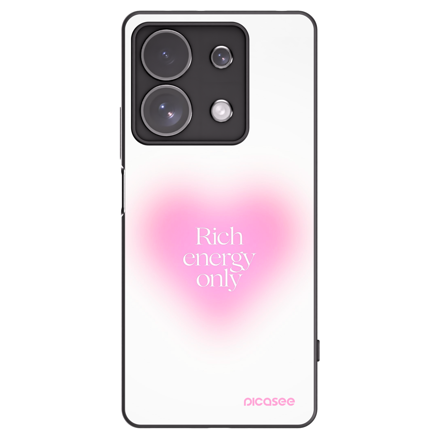 Picasee silikonowe czarne etui na Xiaomi Redmi Note 13 Pro 4G - Rich Energy