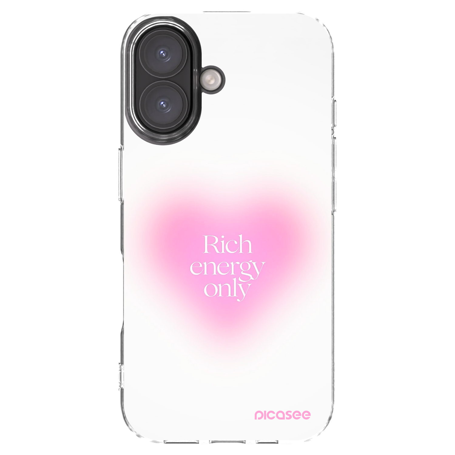 Picasee silikonowe przeźroczyste etui na Apple iPhone 16 - Rich Energy