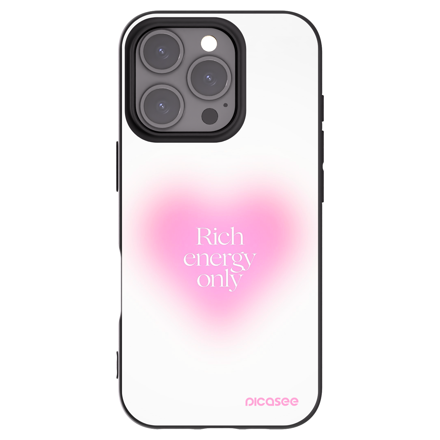 Picasee silikonowe czarne etui na Apple iPhone 16 Pro - Rich Energy