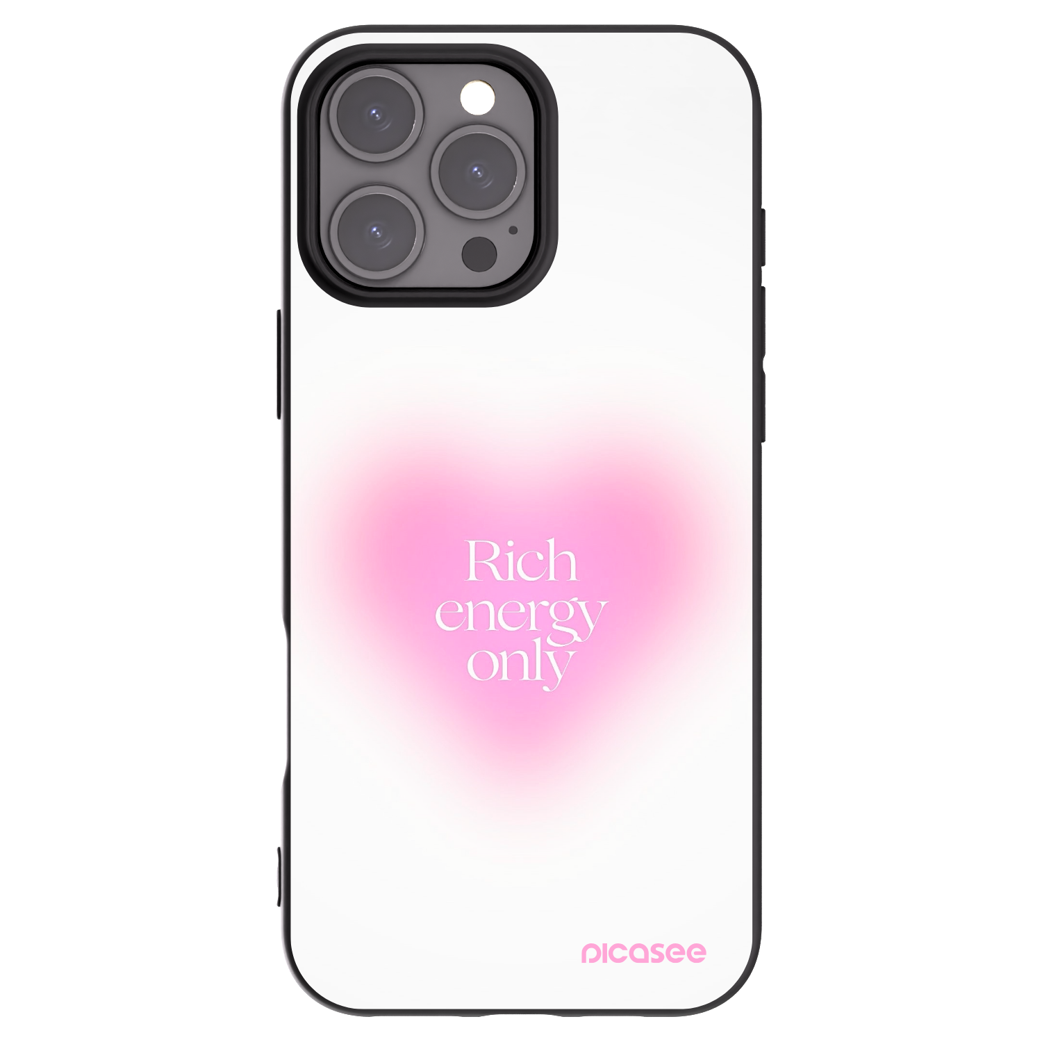 Picasee silikonowe czarne etui na Apple iPhone 16 Pro Max - Rich Energy