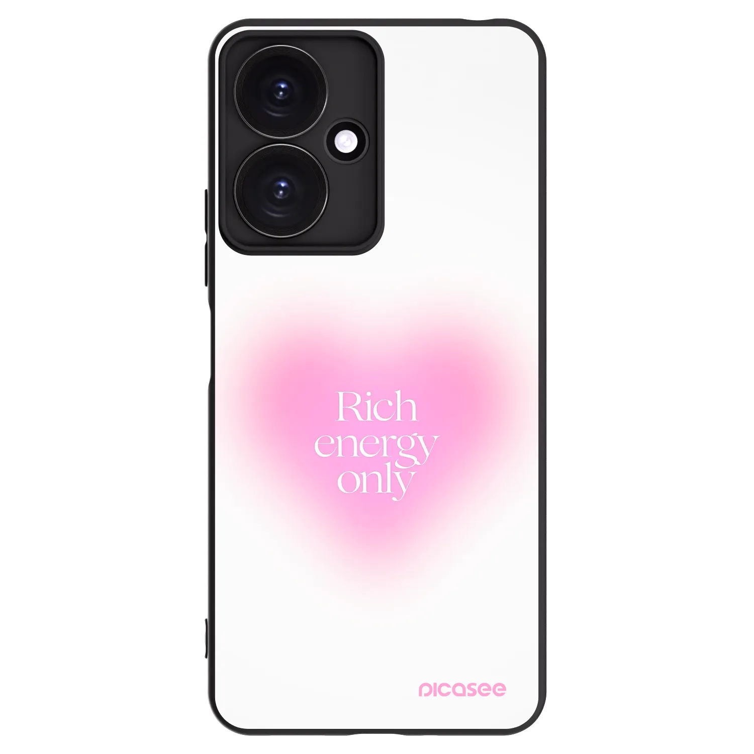 Picasee silikonowe czarne etui na Xiaomi Redmi 13C 5G - Rich Energy
