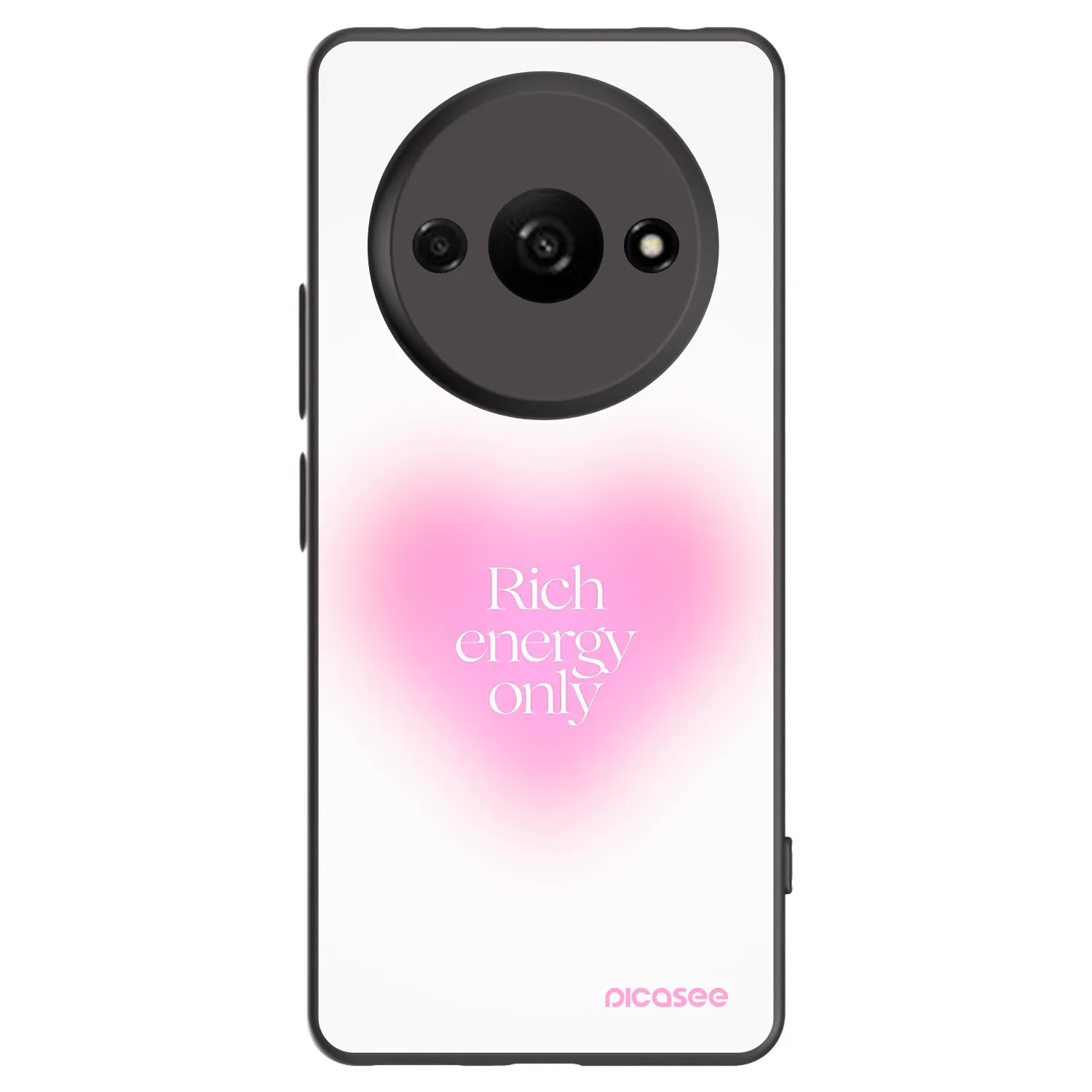 Picasee silikonowe czarne etui na Xiaomi Redmi A3 - Rich Energy