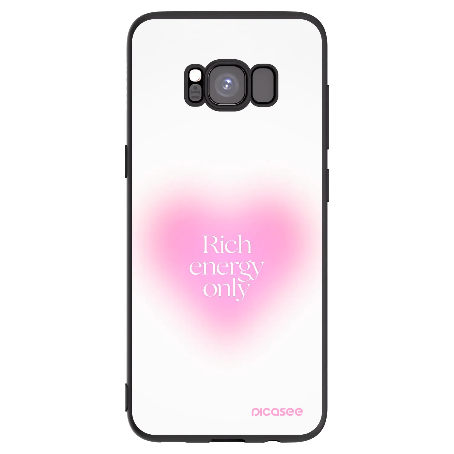 Picasee silikonowe czarne etui na Samsung Galaxy S8 G950F - Rich Energy