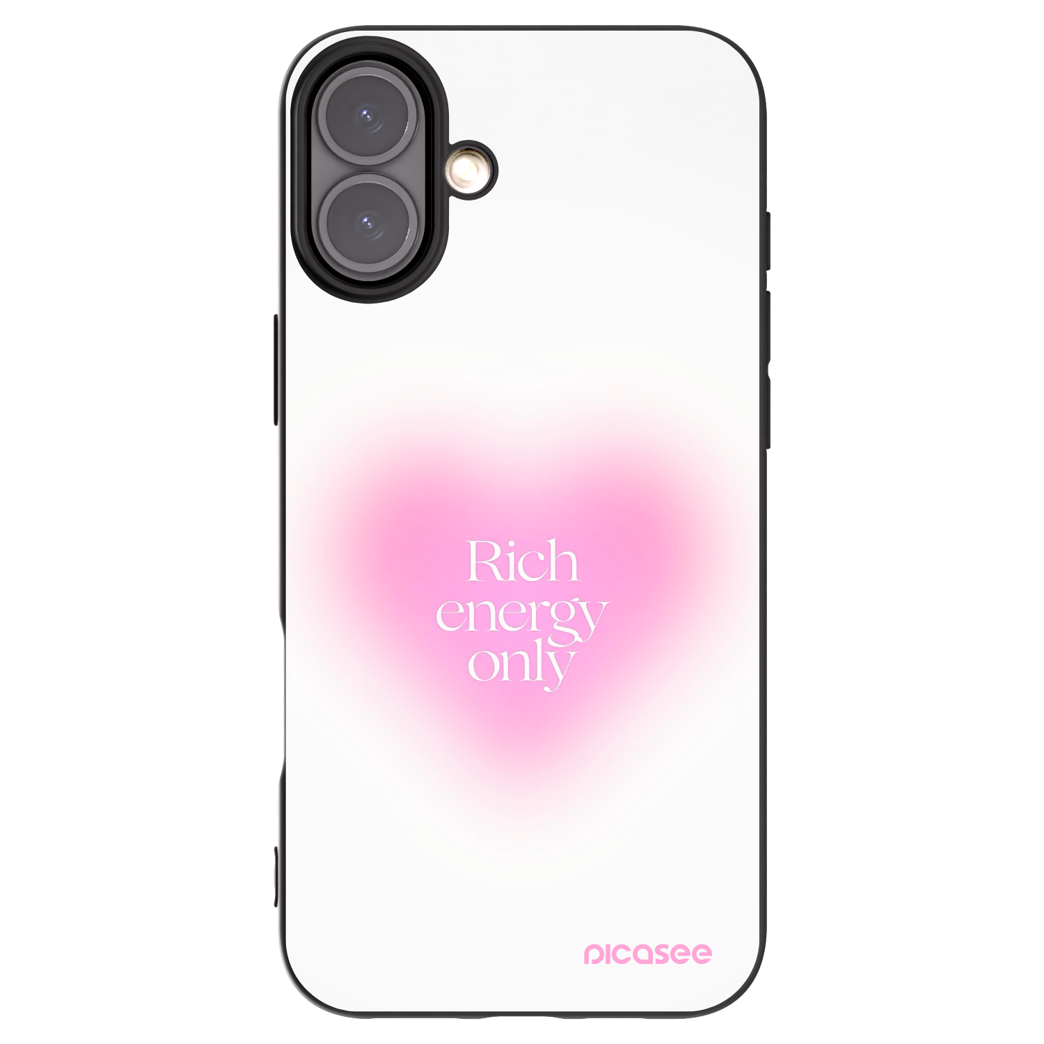 Picasee silikonowe czarne etui na Apple iPhone 16 Plus - Rich Energy