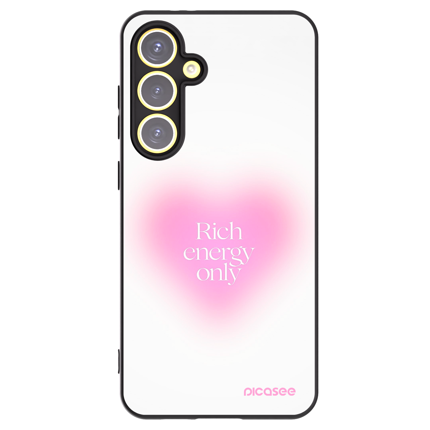 Picasee silikonowe czarne etui na Samsung Galaxy S24 FE S721B - Rich Energy