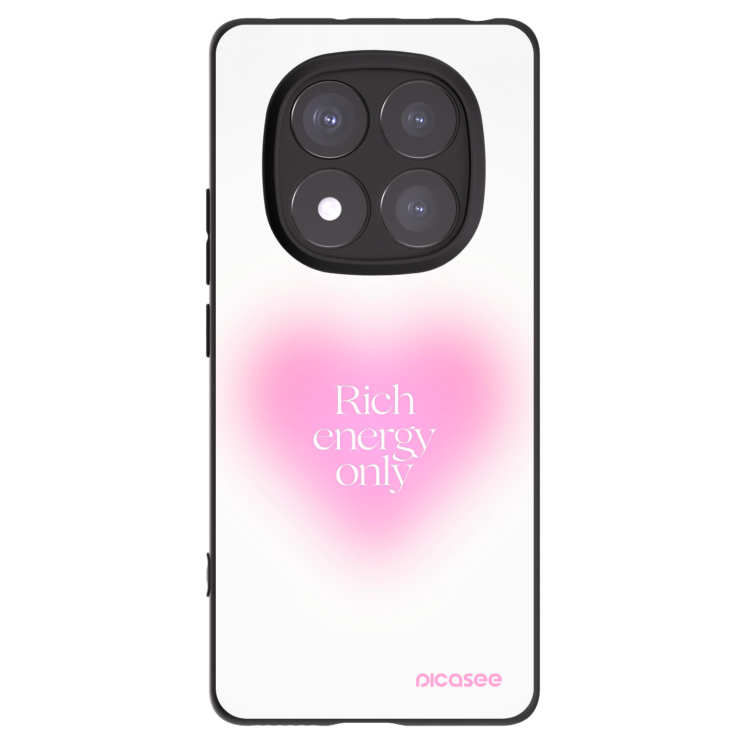 Picasee silikonowe czarne etui na Xiaomi Redmi Note 14 Pro 5G - Rich Energy