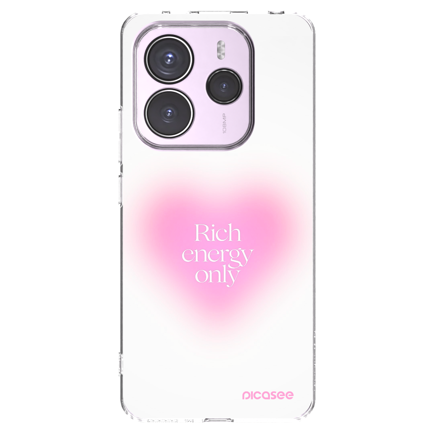 Picasee silikonowe przeźroczyste etui na Xiaomi Redmi Note 14 5G - Rich Energy