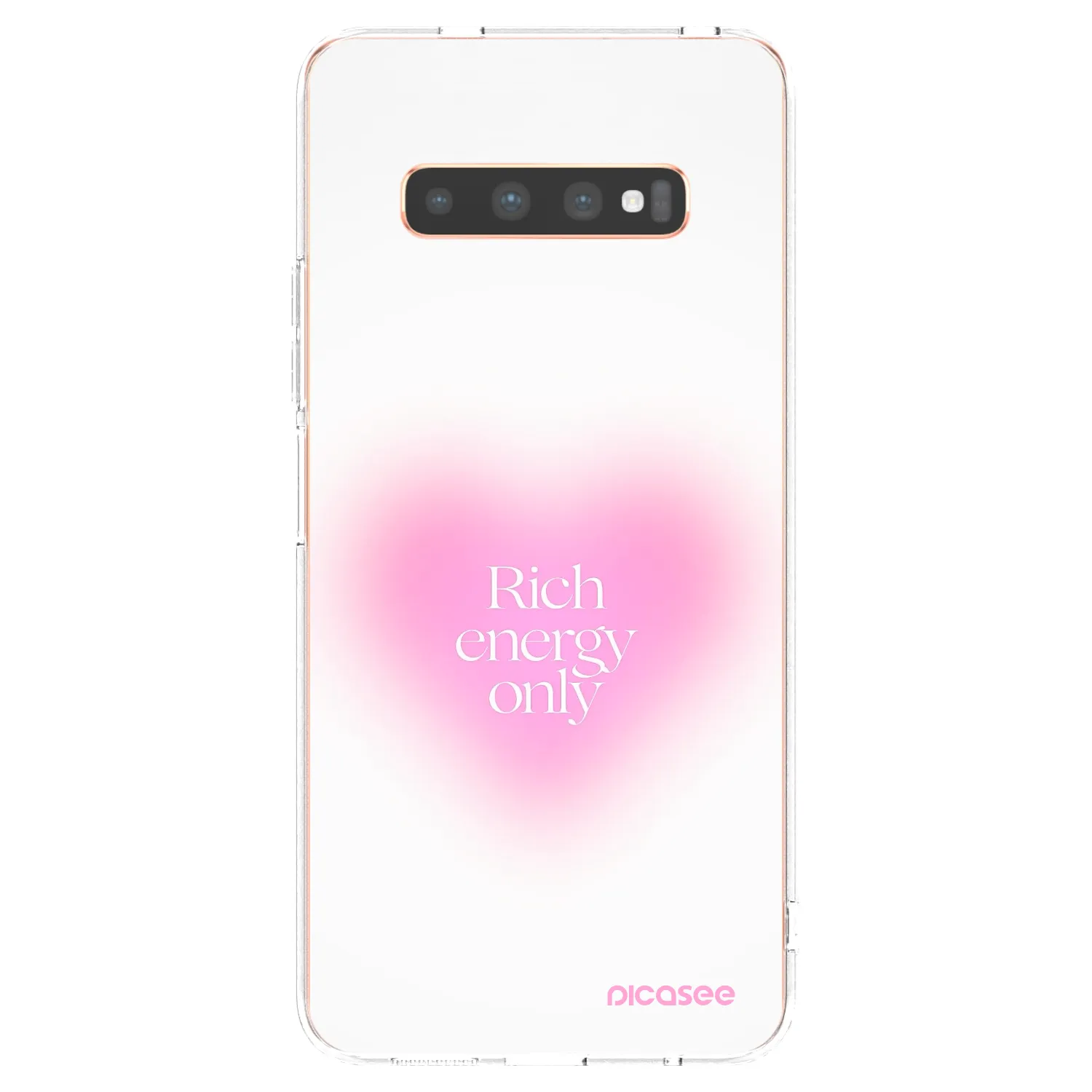 Picasee silikonowe przeźroczyste etui na Samsung Galaxy S10 Plus G975 - Rich Energy