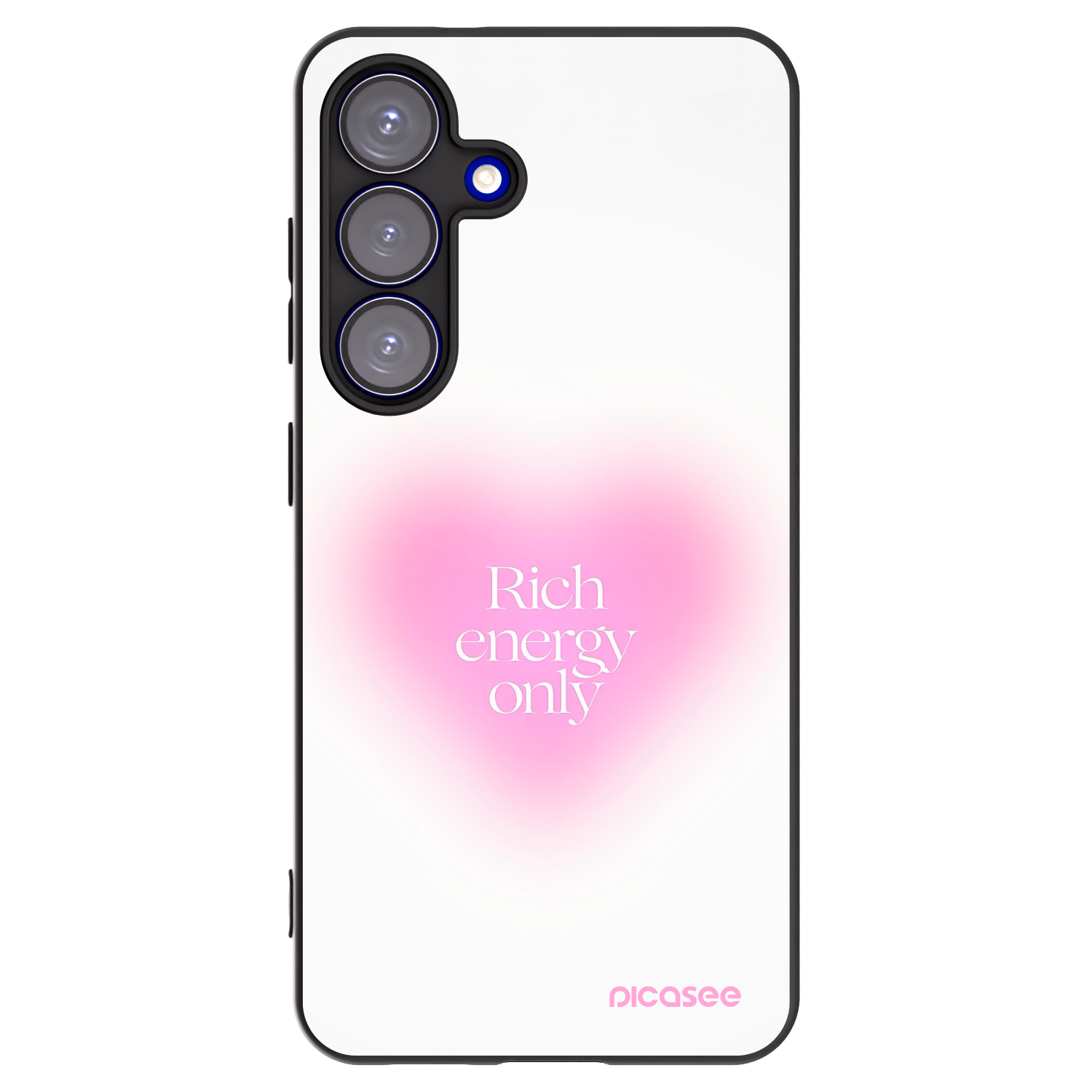 Picasee silikonowe czarne etui na Samsung Galaxy S25 5G - Rich Energy