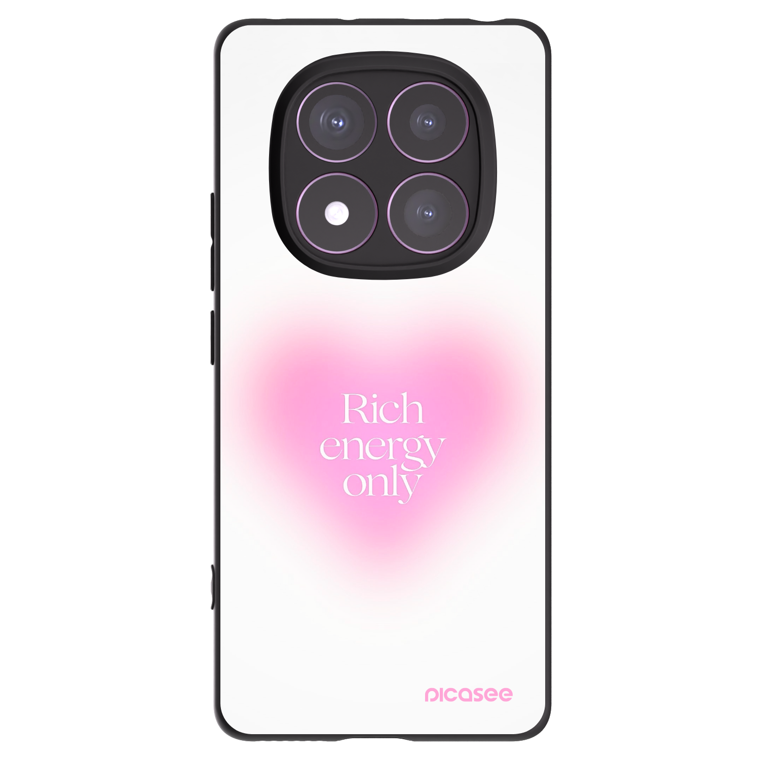 Picasee silikonowe czarne etui na Xiaomi Redmi Note 14 Pro 4G - Rich Energy