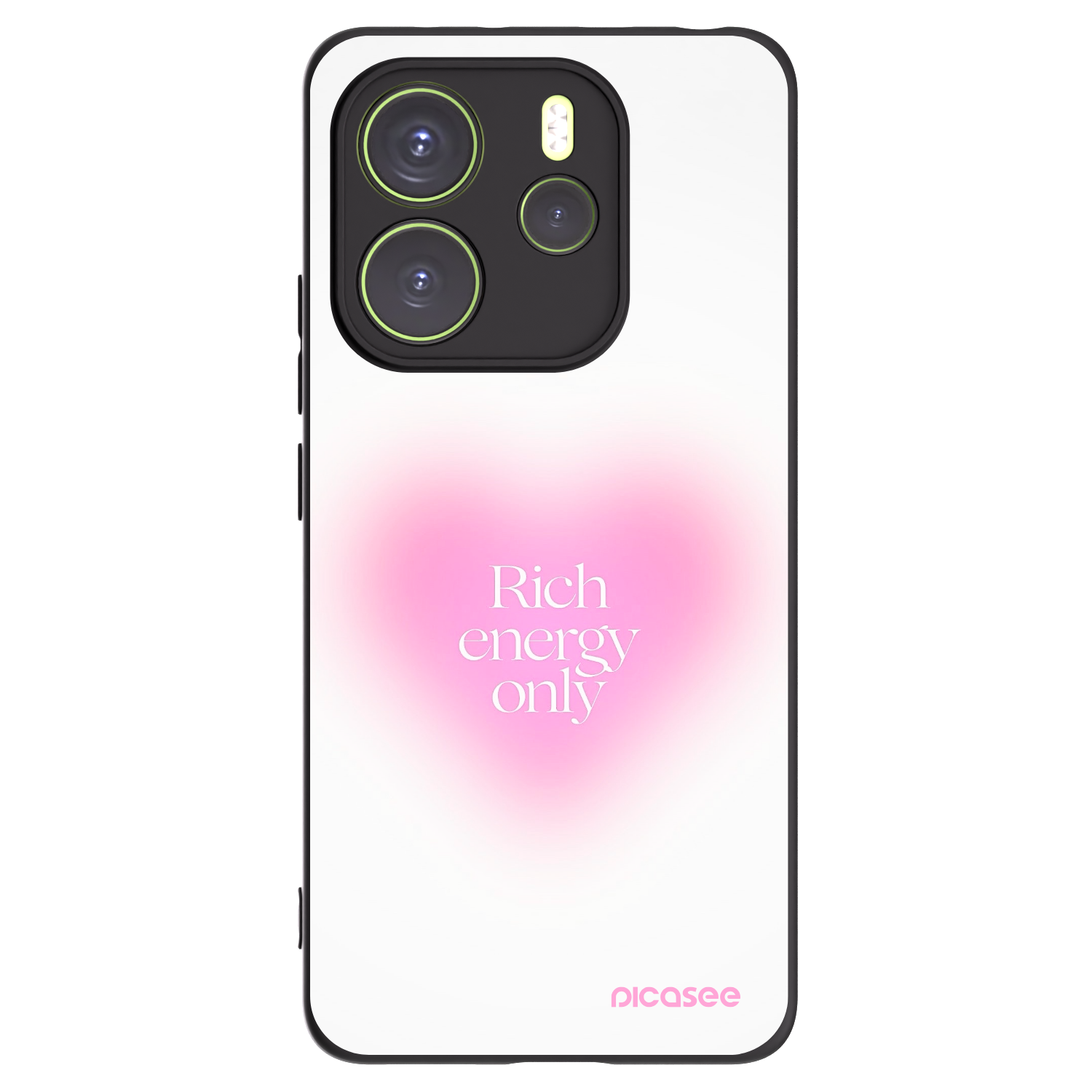 Picasee silikonowe czarne etui na Xiaomi Redmi Note 14 4G - Rich Energy