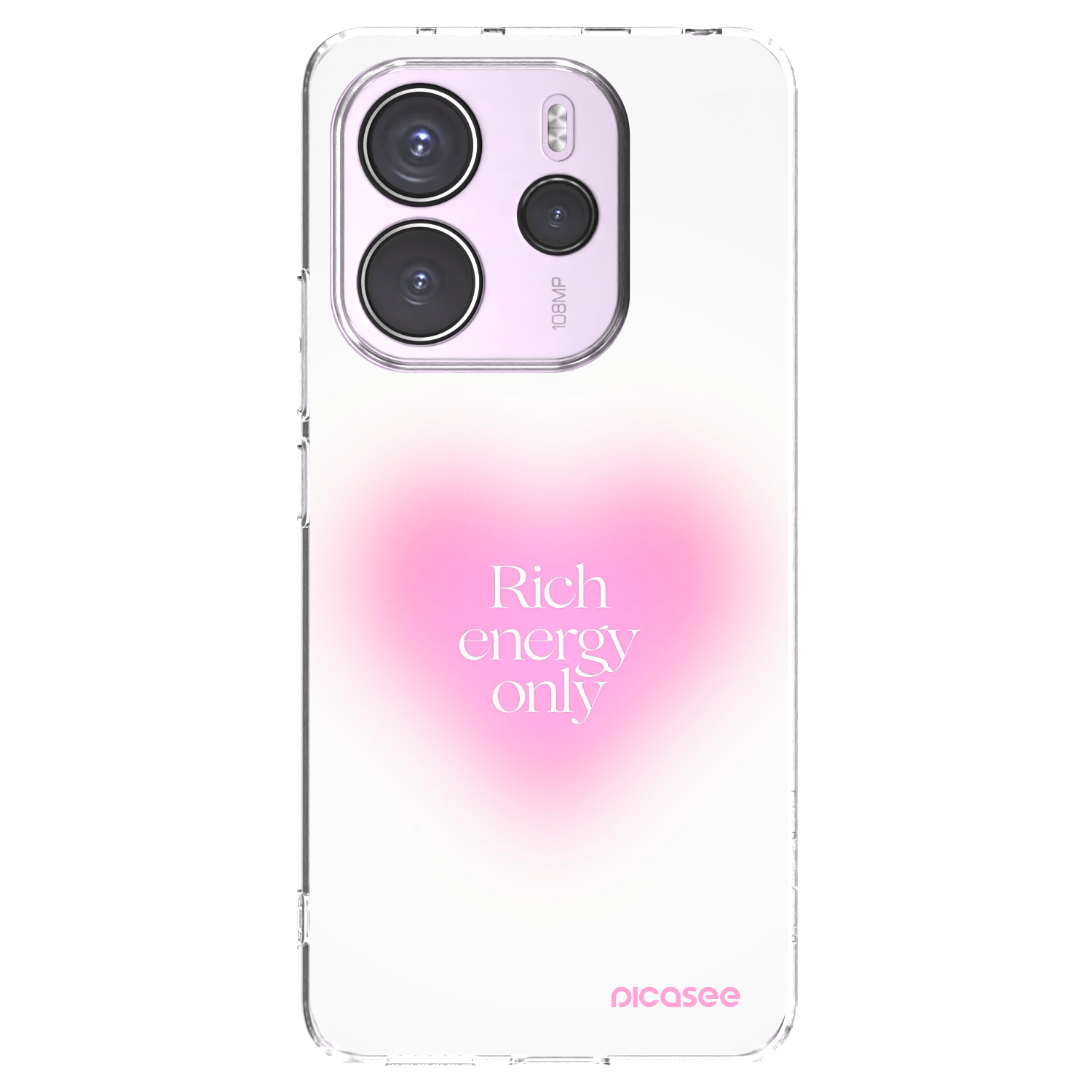 Picasee silikonowe przeźroczyste etui na Xiaomi Redmi Note 14 4G - Rich Energy