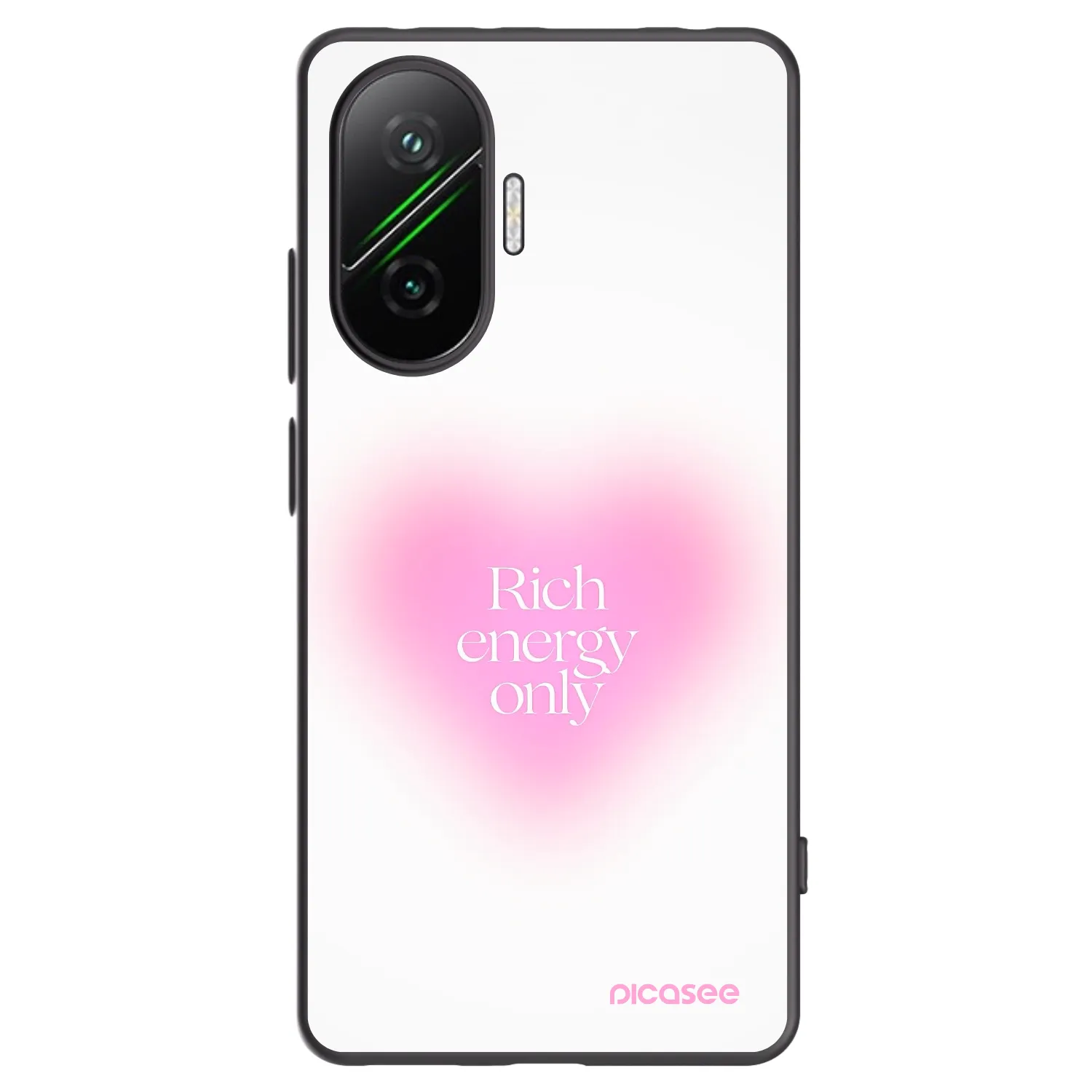 Picasee silikonowe czarne etui na Xiaomi Poco F7 Pro 5G - Rich Energy