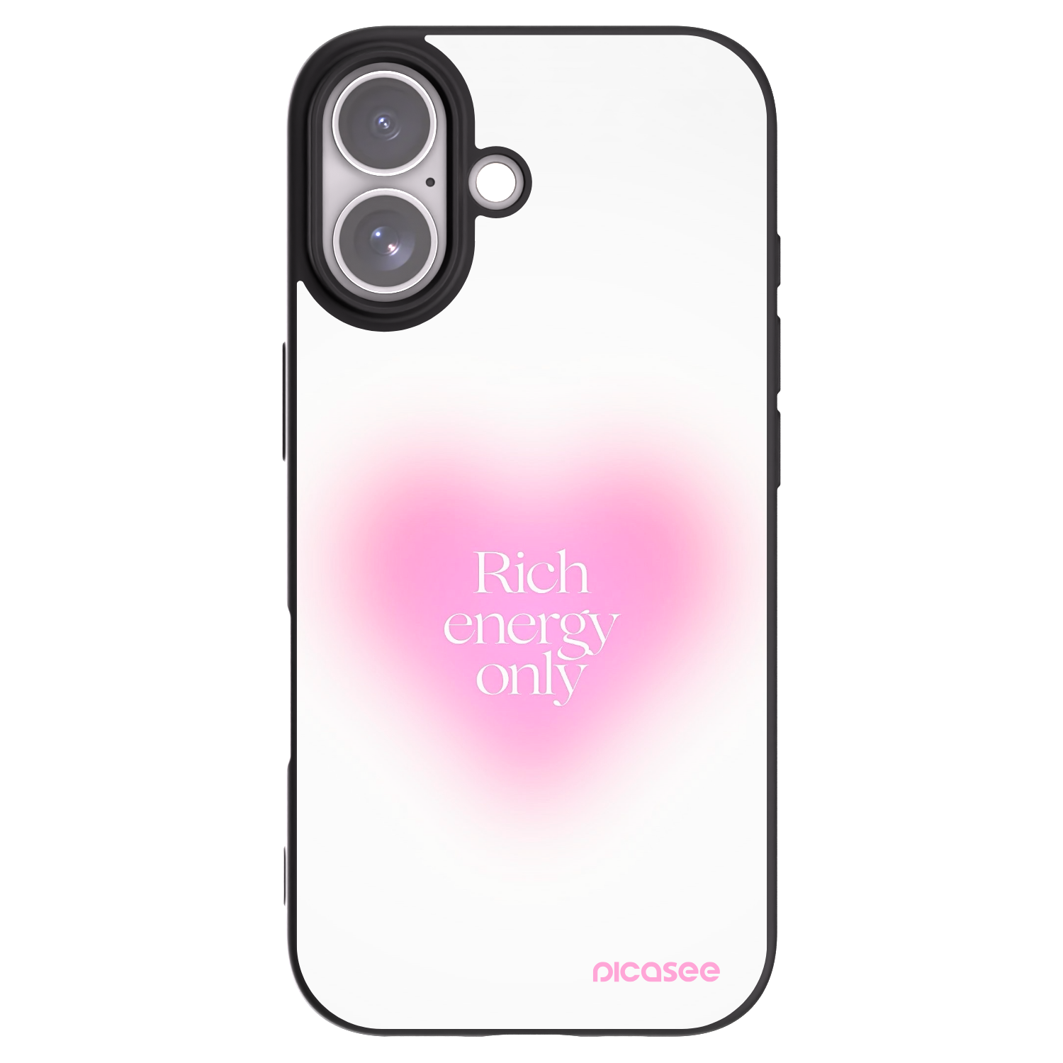 Picasee silikonowe czarne etui na Apple iPhone 17 - Rich Energy