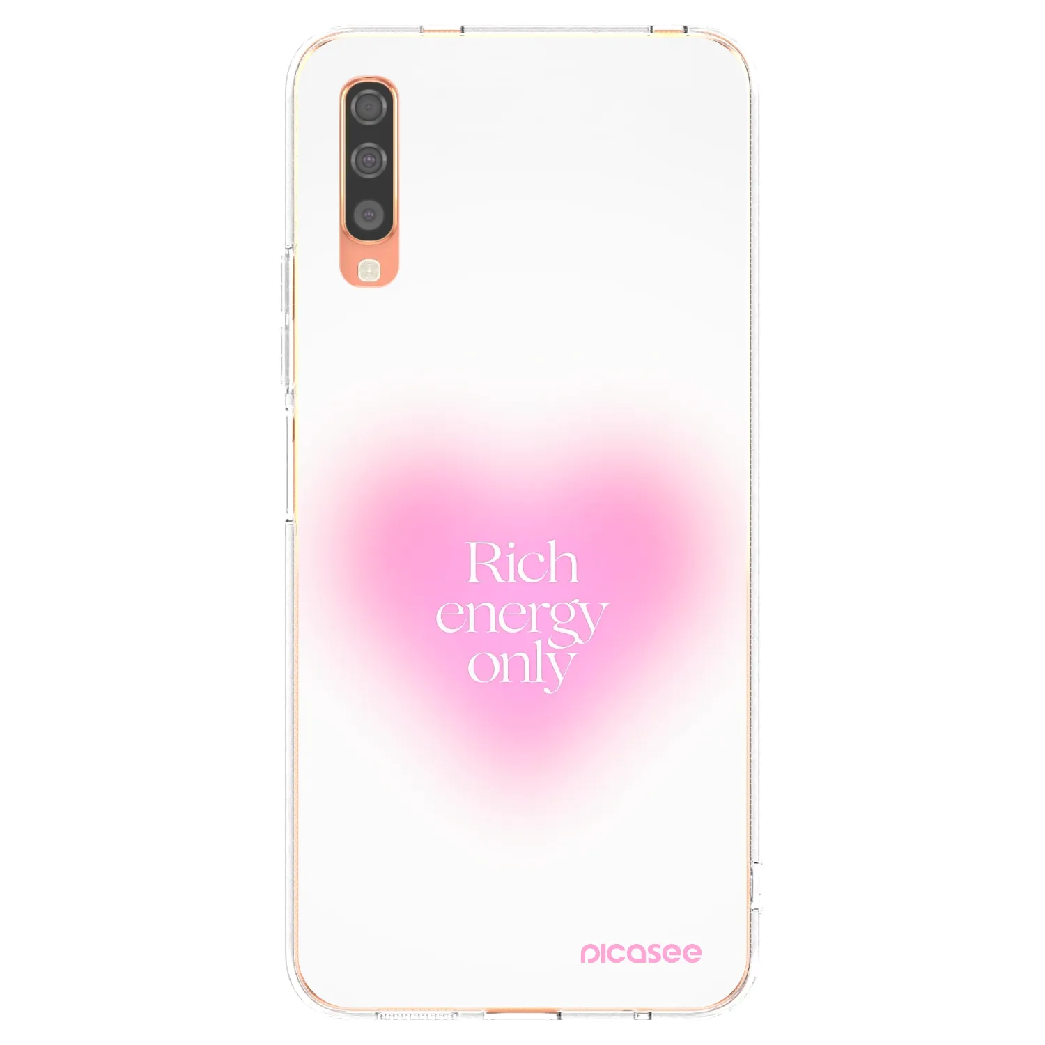 Picasee silikonowe przeźroczyste etui na Samsung Galaxy A70 A705F - Rich Energy