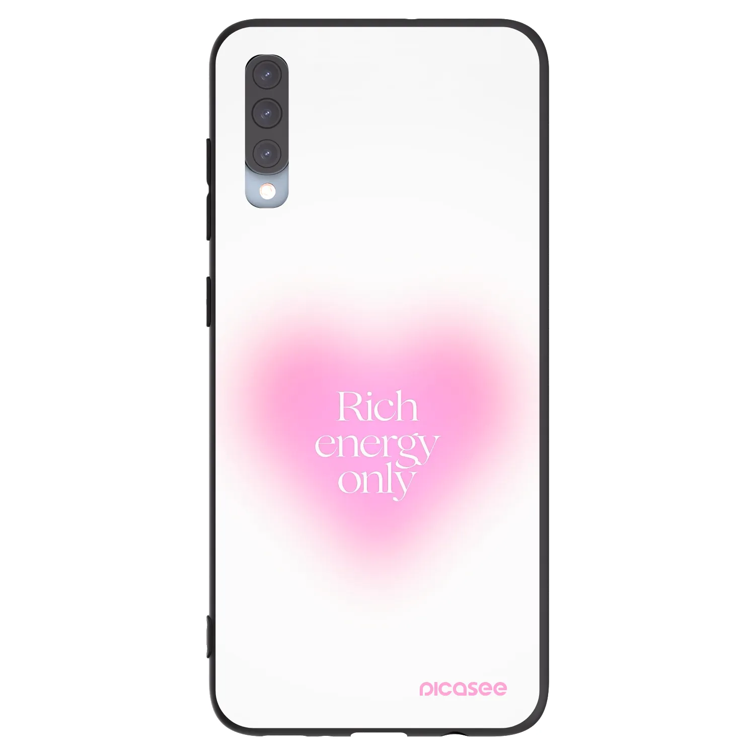 Picasee silikonowe czarne etui na Samsung Galaxy A70 A705F - Rich Energy