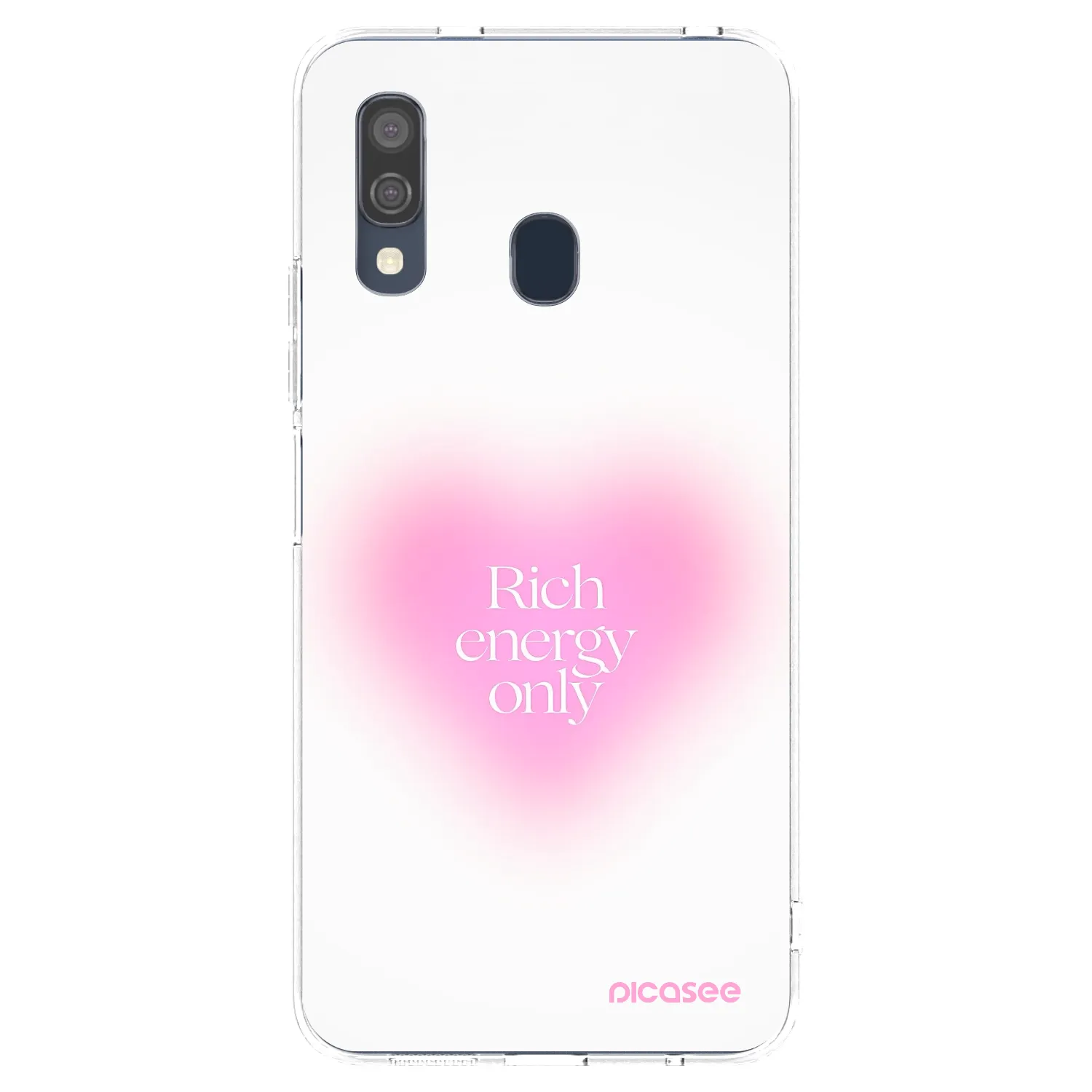 Picasee silikonowe przeźroczyste etui na Samsung Galaxy A40 A405F - Rich Energy