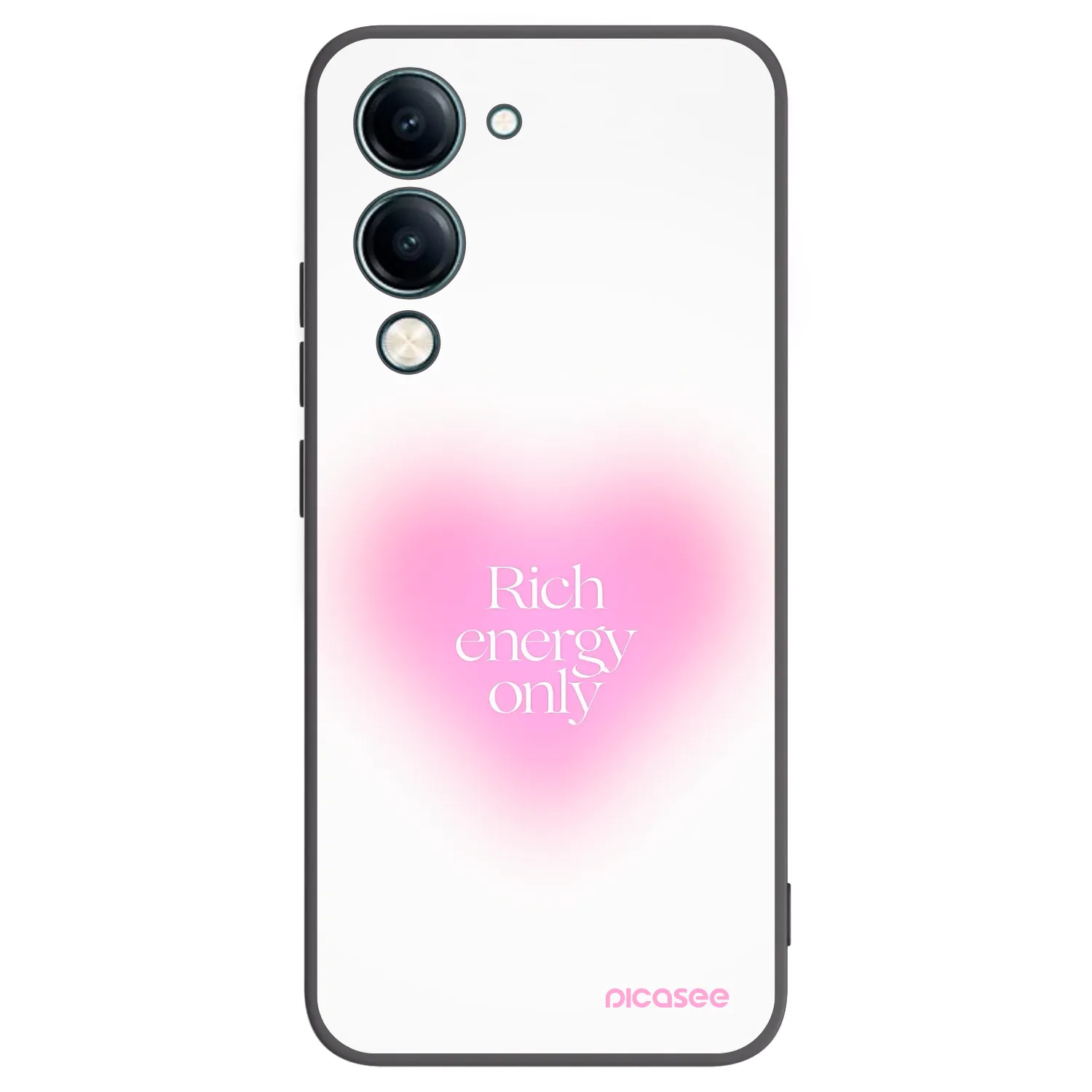 Picasee silikonowe czarne etui na Vivo Y29s 5G - Rich Energy