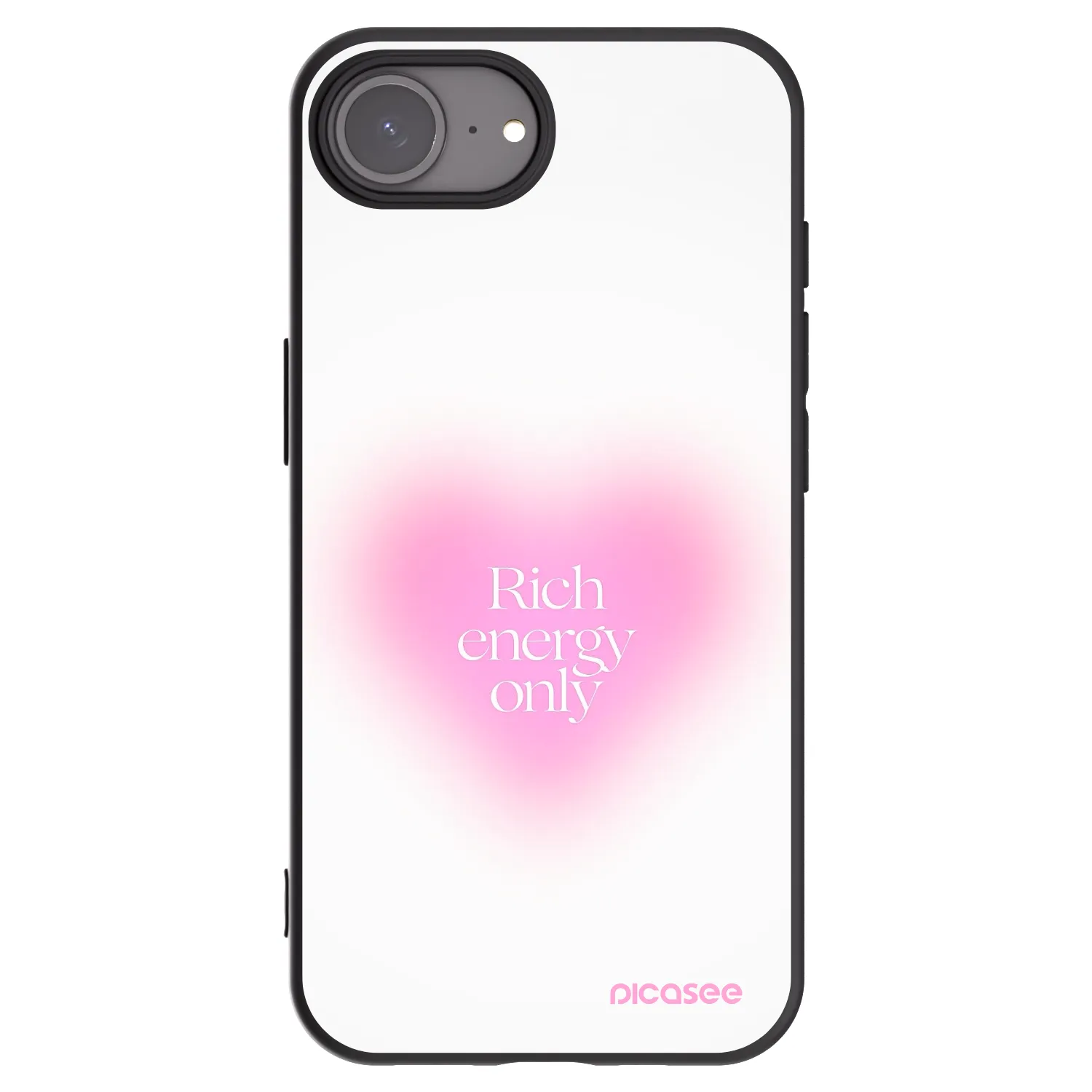 Picasee silikonowe czarne etui na Apple iPhone 17e - Rich Energy