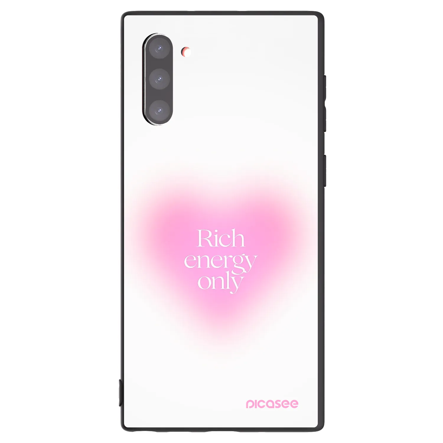 Picasee silikonowe czarne etui na Samsung Galaxy Note 10 N970F - Rich Energy