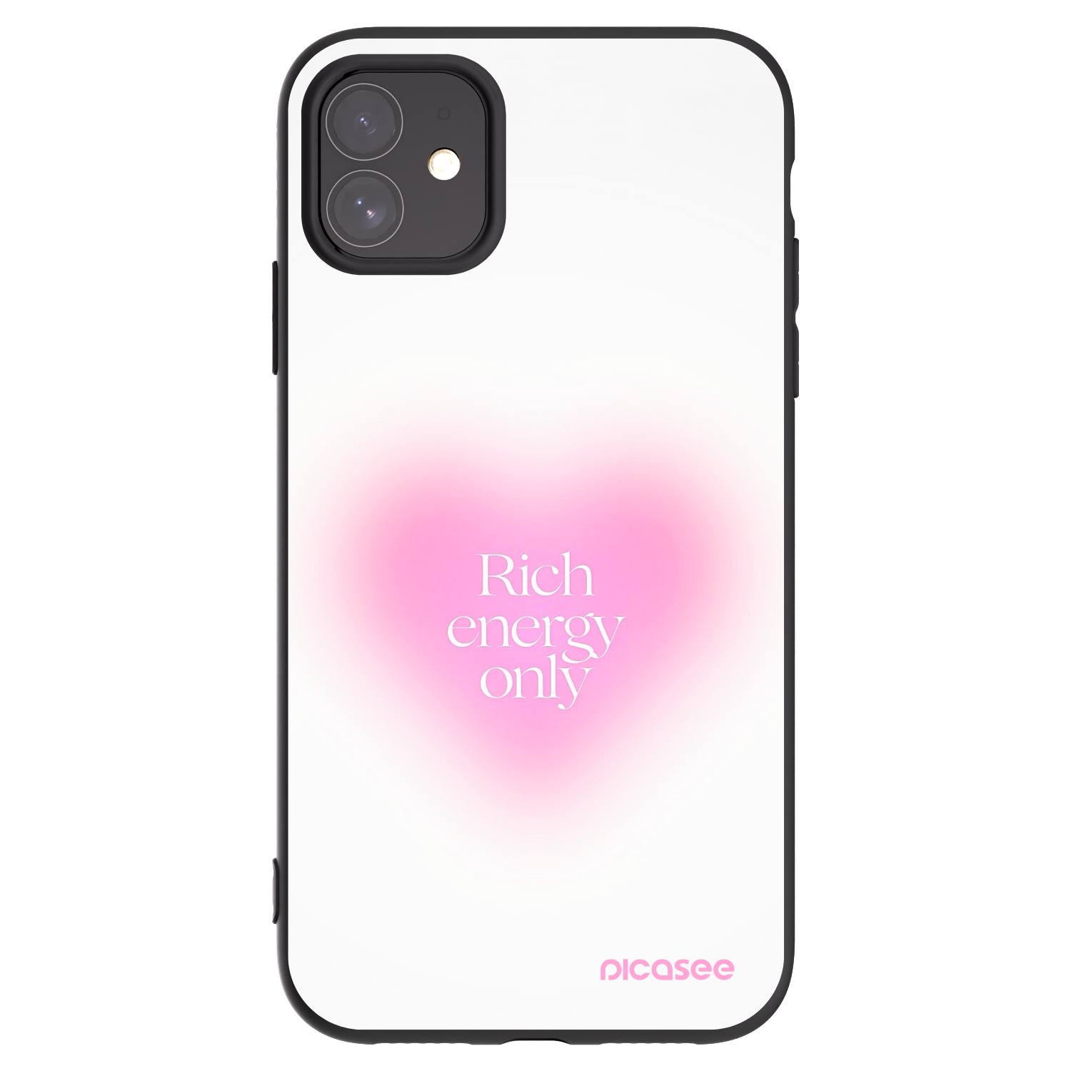 Picasee silikonowe czarne etui na Apple iPhone 11 - Rich Energy