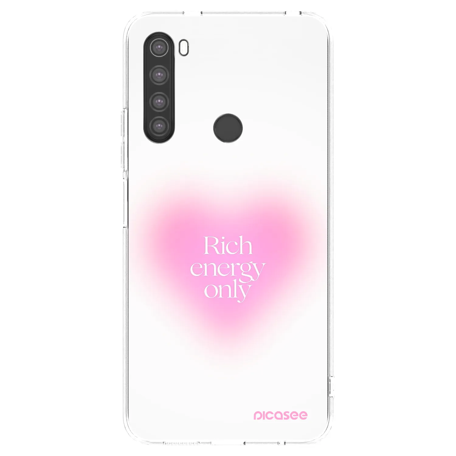 Picasee silikonowe przeźroczyste etui na Xiaomi Redmi Note 8 - Rich Energy