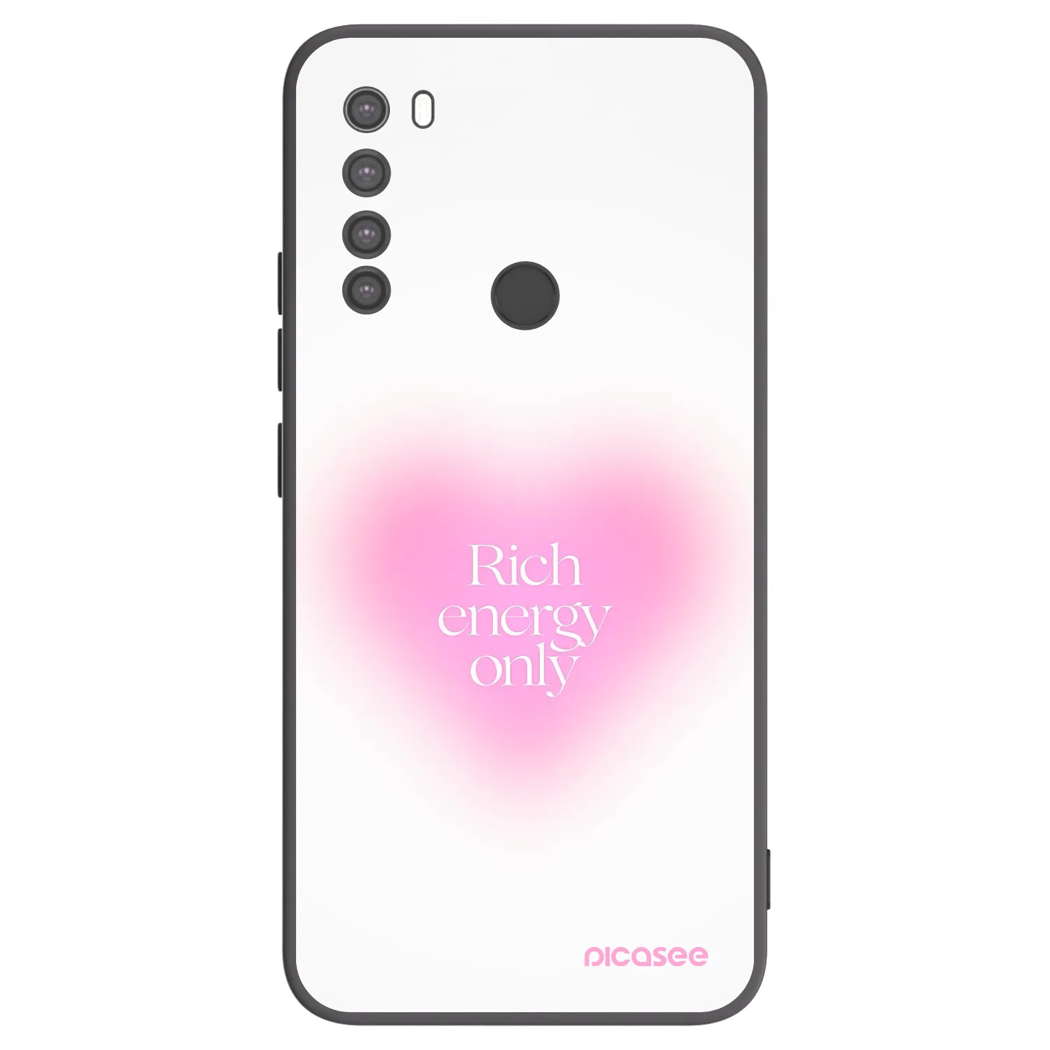 Picasee silikonowe czarne etui na Xiaomi Redmi Note 8 - Rich Energy