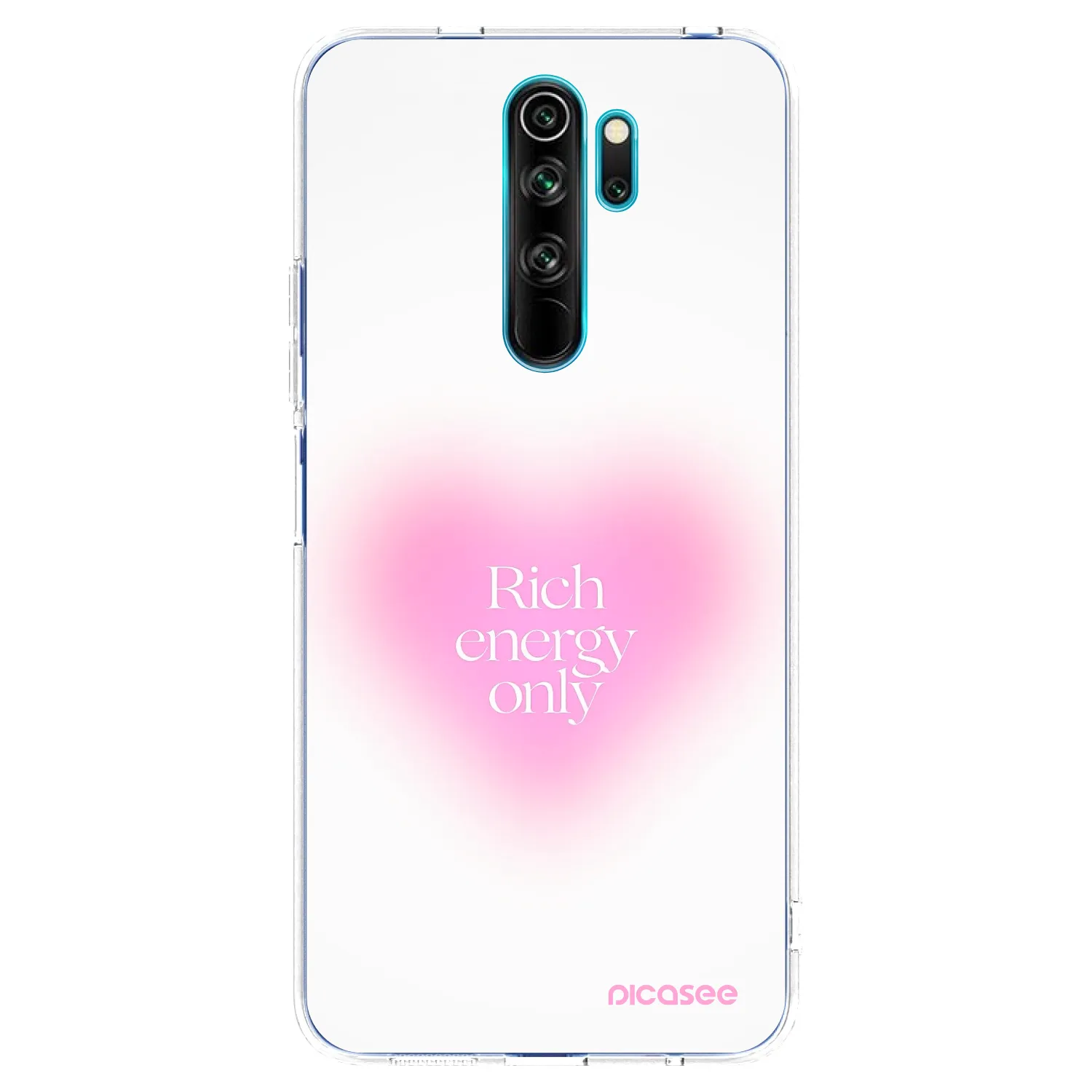 Picasee silikonowe przeźroczyste etui na Xiaomi Redmi Note 8 Pro - Rich Energy