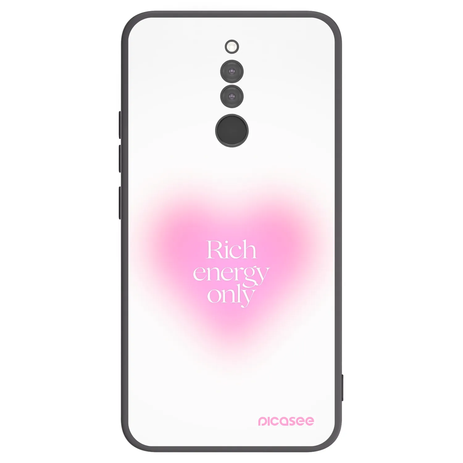 Picasee silikonowe czarne etui na Xiaomi Redmi 8 - Rich Energy