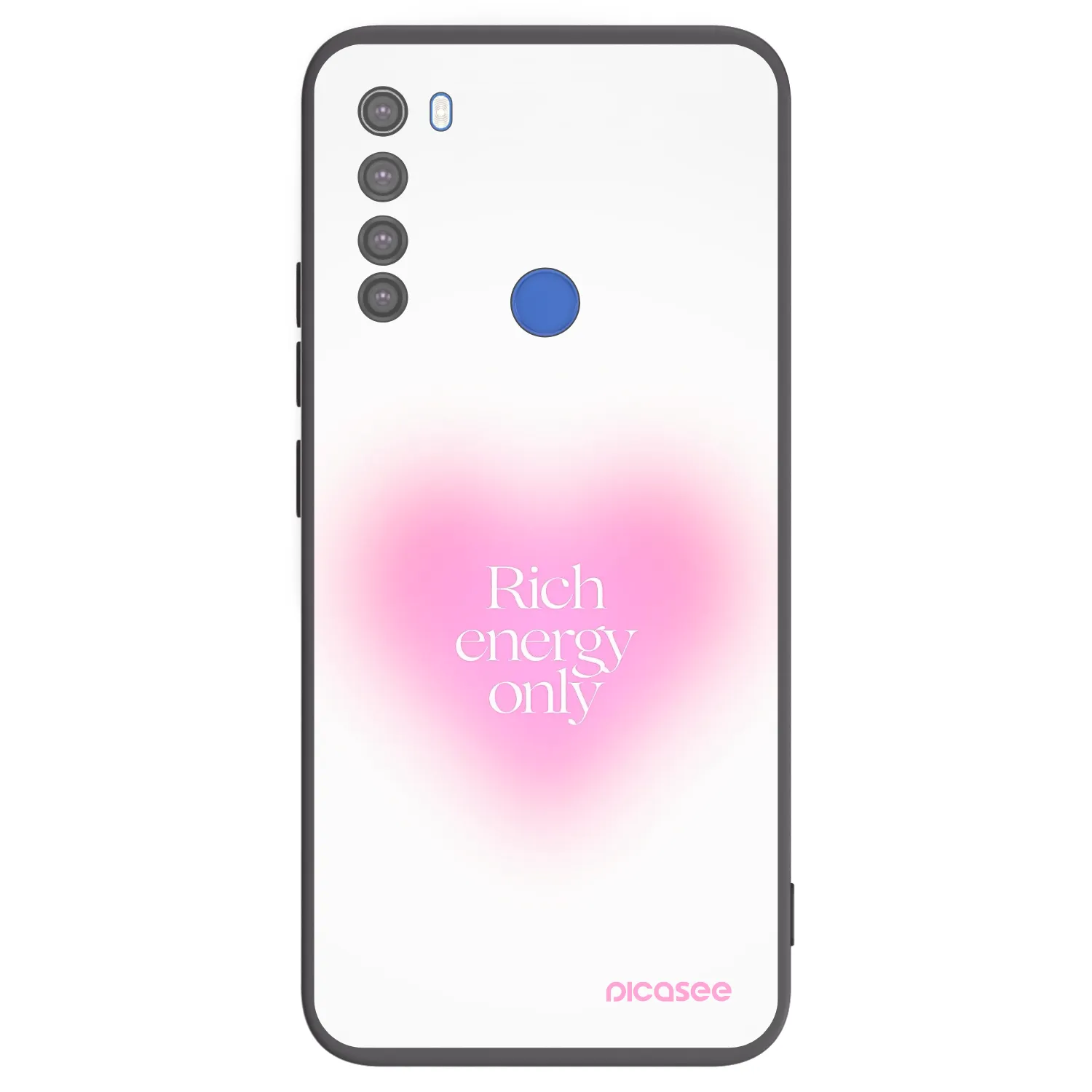 Picasee silikonowe czarne etui na Xiaomi Redmi Note 8T - Rich Energy