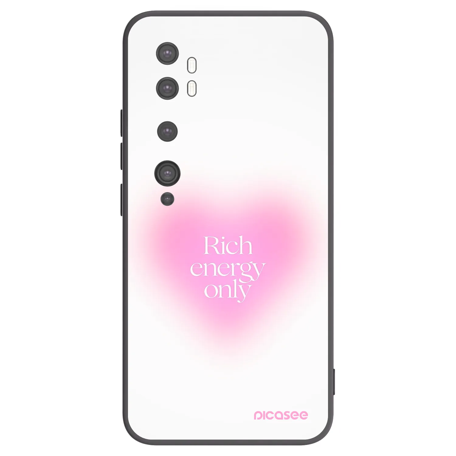 Picasee silikonowe czarne etui na Xiaomi Mi Note 10 (Pro) - Rich Energy