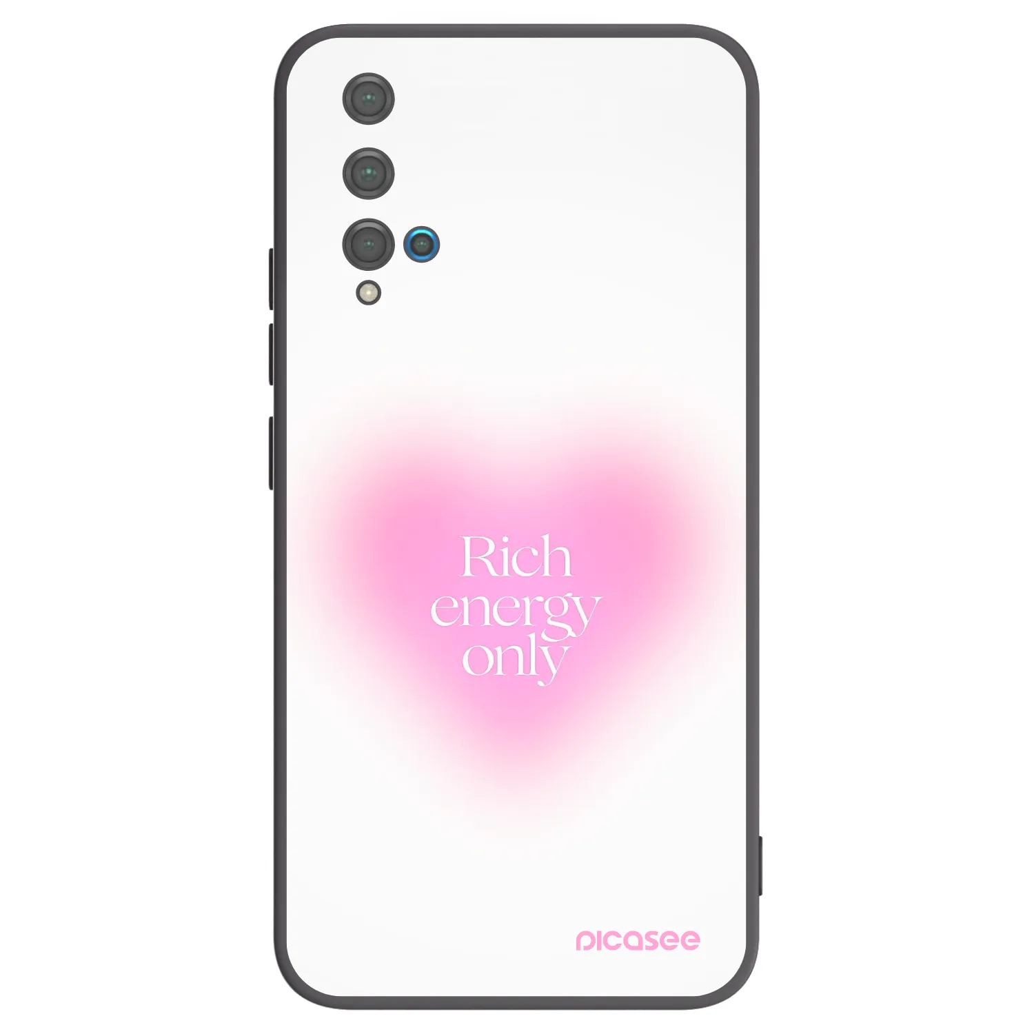 Picasee silikonowe czarne etui na Huawei Nova 5T - Rich Energy