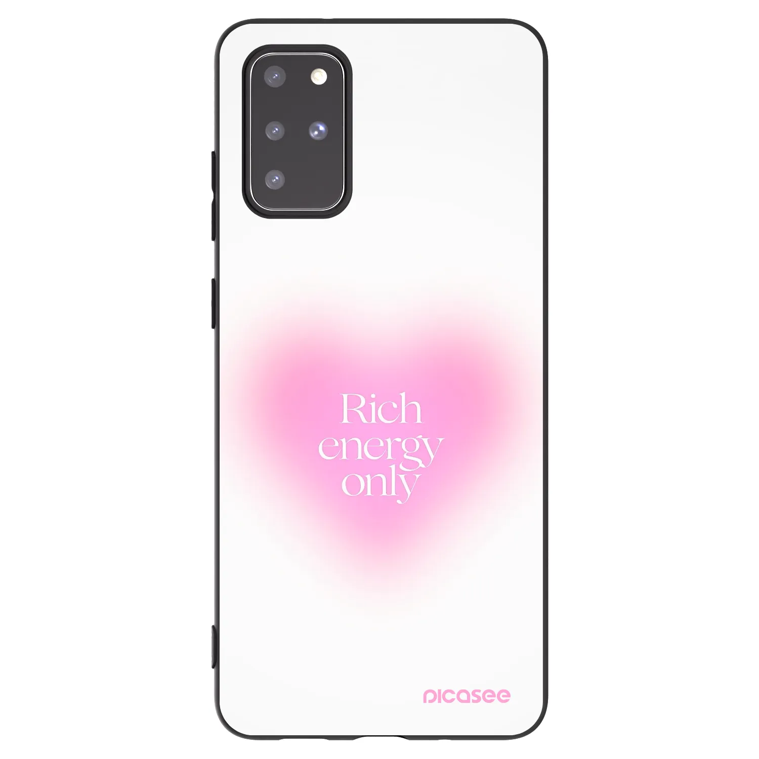 Picasee silikonowe czarne etui na Samsung Galaxy S20+ G985F - Rich Energy