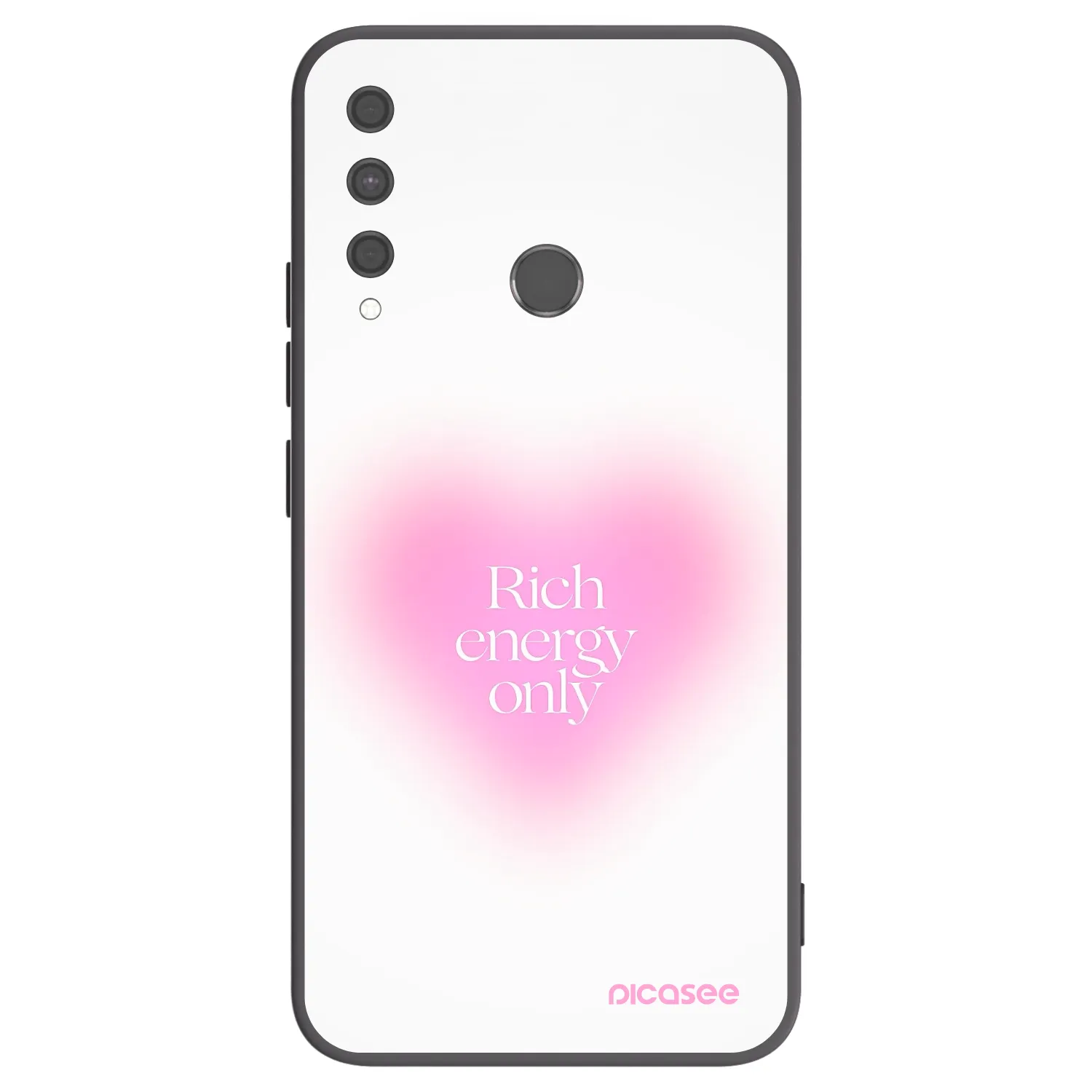 Picasee silikonowe czarne etui na Huawei P40 Lite E - Rich Energy