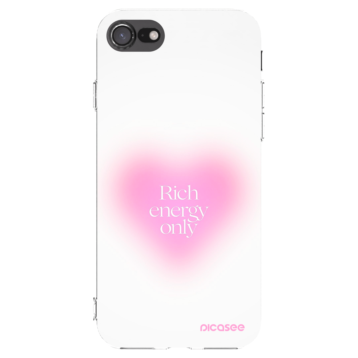 Picasee silikonowe przeźroczyste etui na Apple iPhone SE 2020 - Rich Energy