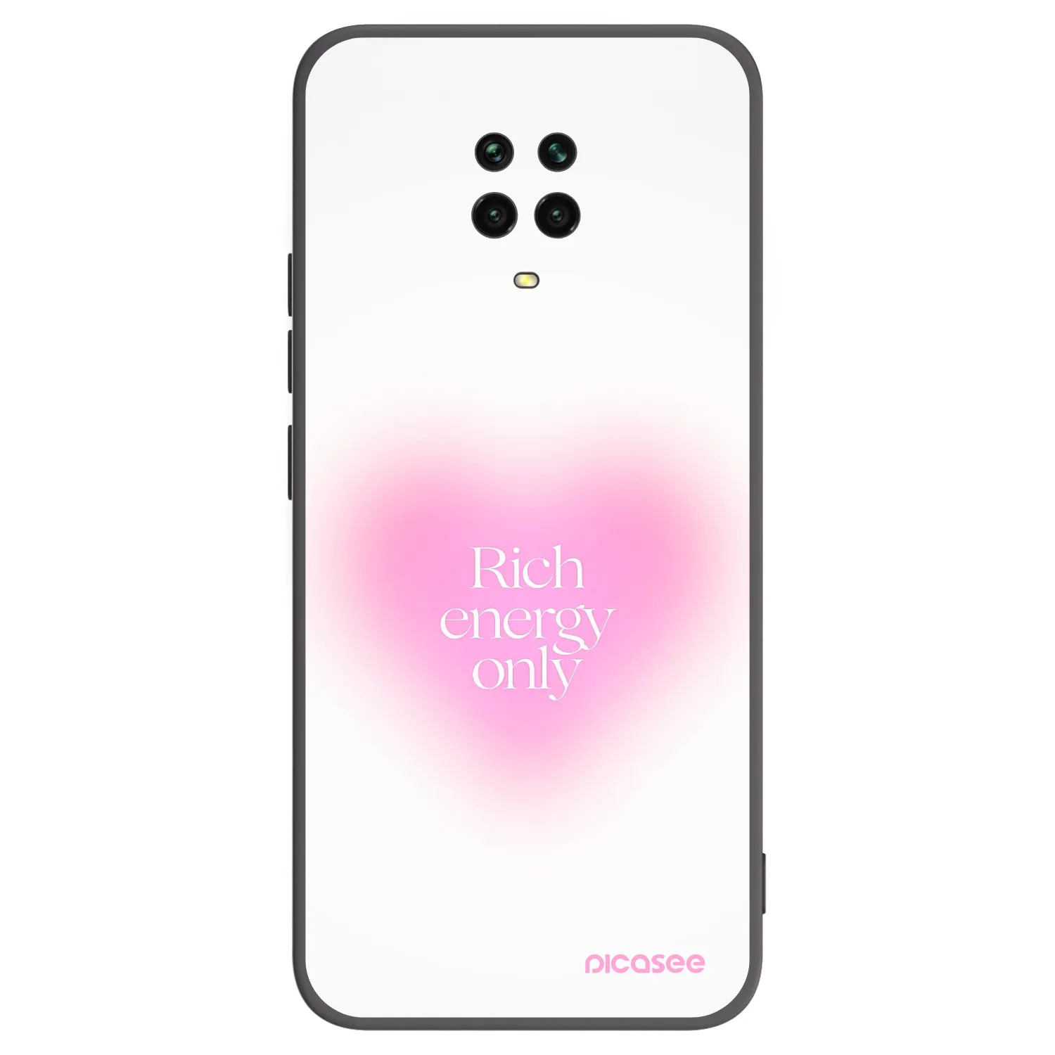 Picasee silikonowe czarne etui na Xiaomi Redmi Note 9 Pro - Rich Energy