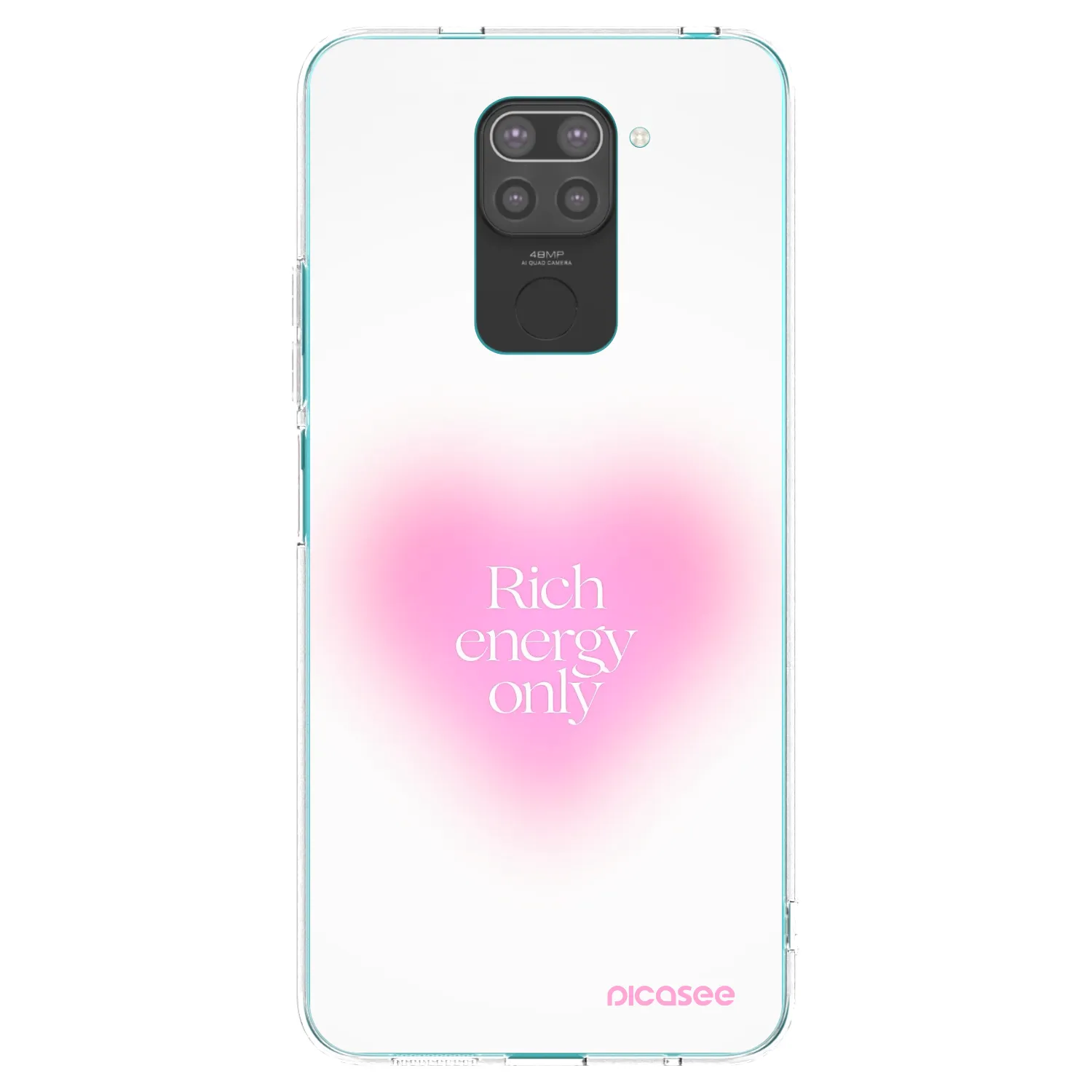 Picasee silikonowe czarne etui na Xiaomi Redmi Note 9 - Rich Energy