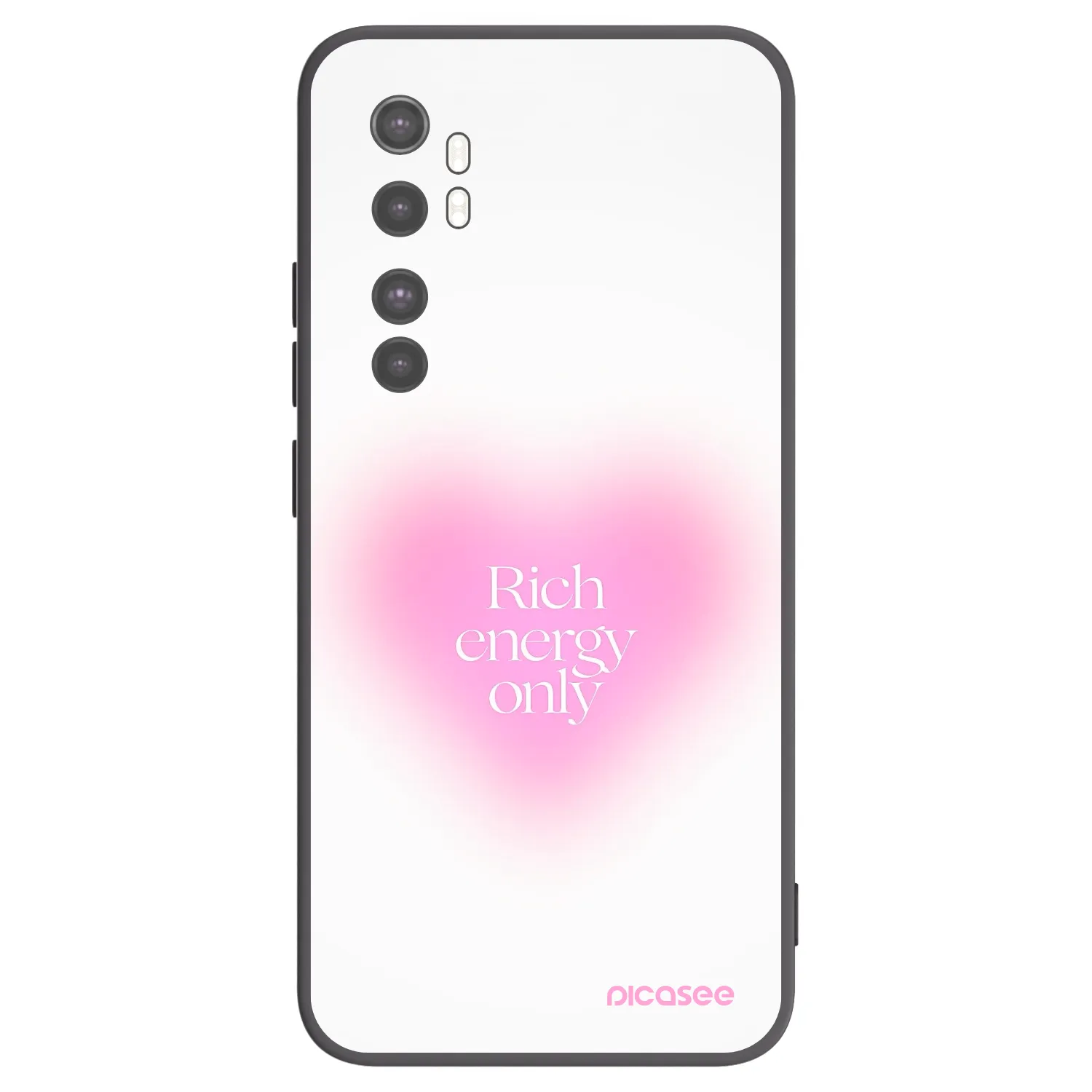 Picasee silikonowe czarne etui na Xiaomi Mi Note 10 Lite - Rich Energy