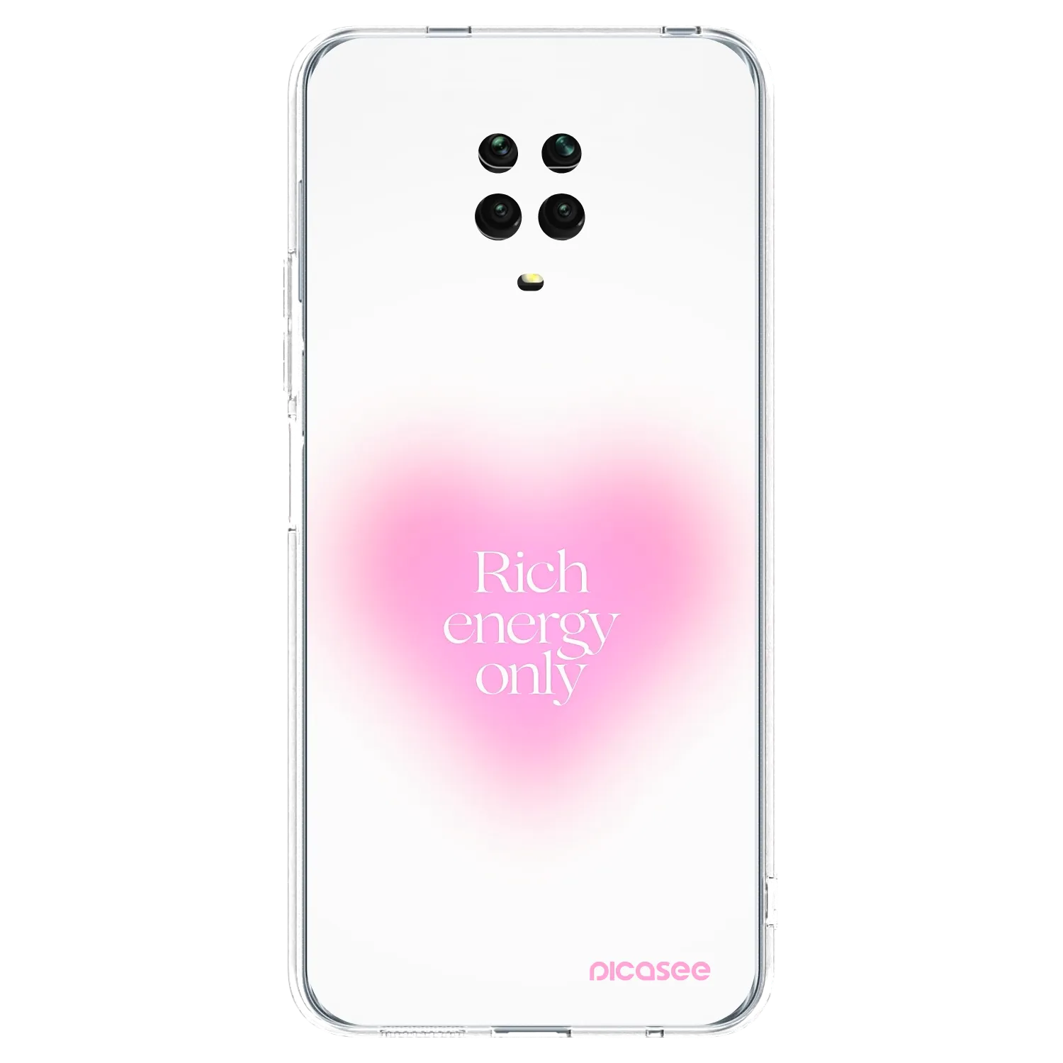 Picasee silikonowe przeźroczyste etui na Xiaomi Redmi Note 9S - Rich Energy
