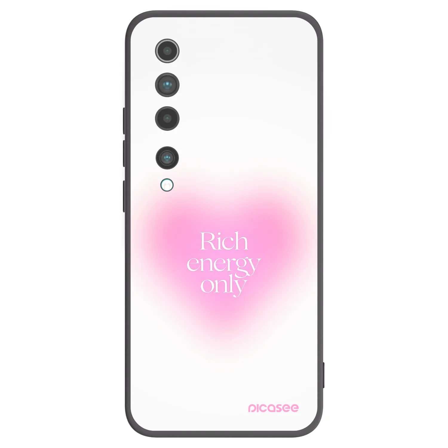 Picasee silikonowe czarne etui na Xiaomi Mi 10 - Rich Energy