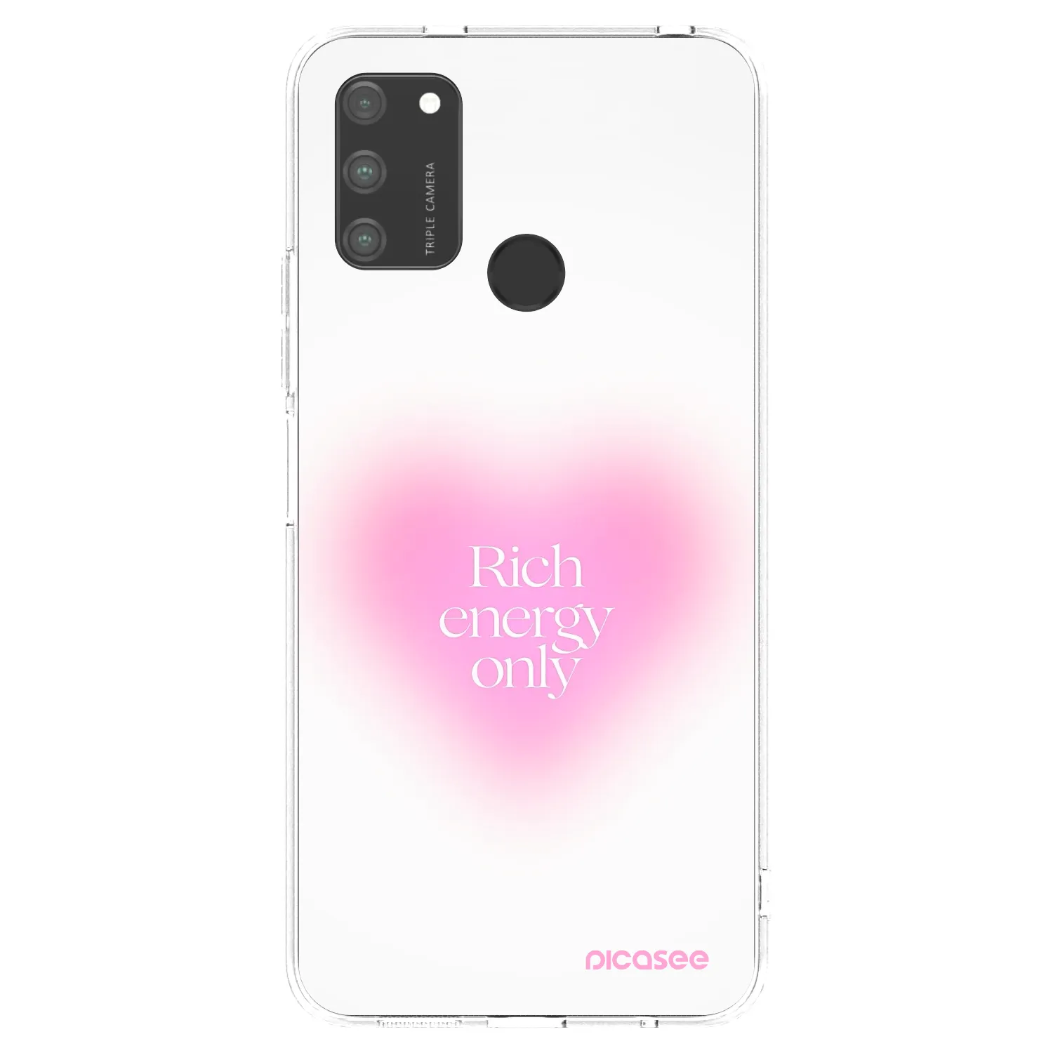 Picasee silikonowe przeźroczyste etui na Honor 9A - Rich Energy